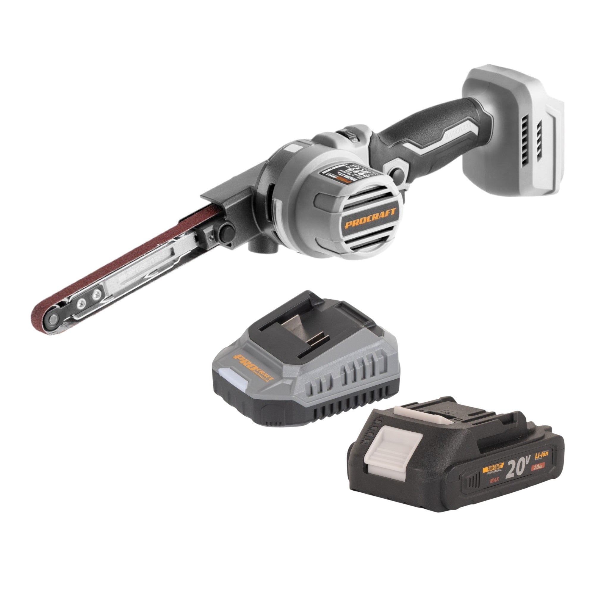 ProCraft Industrial PFA20A BB Akku Bandfeile 20 V 13 x 457 mm Brushless 1x Akku 2 0 Ah Ladegeraet 0 - toolbrothers