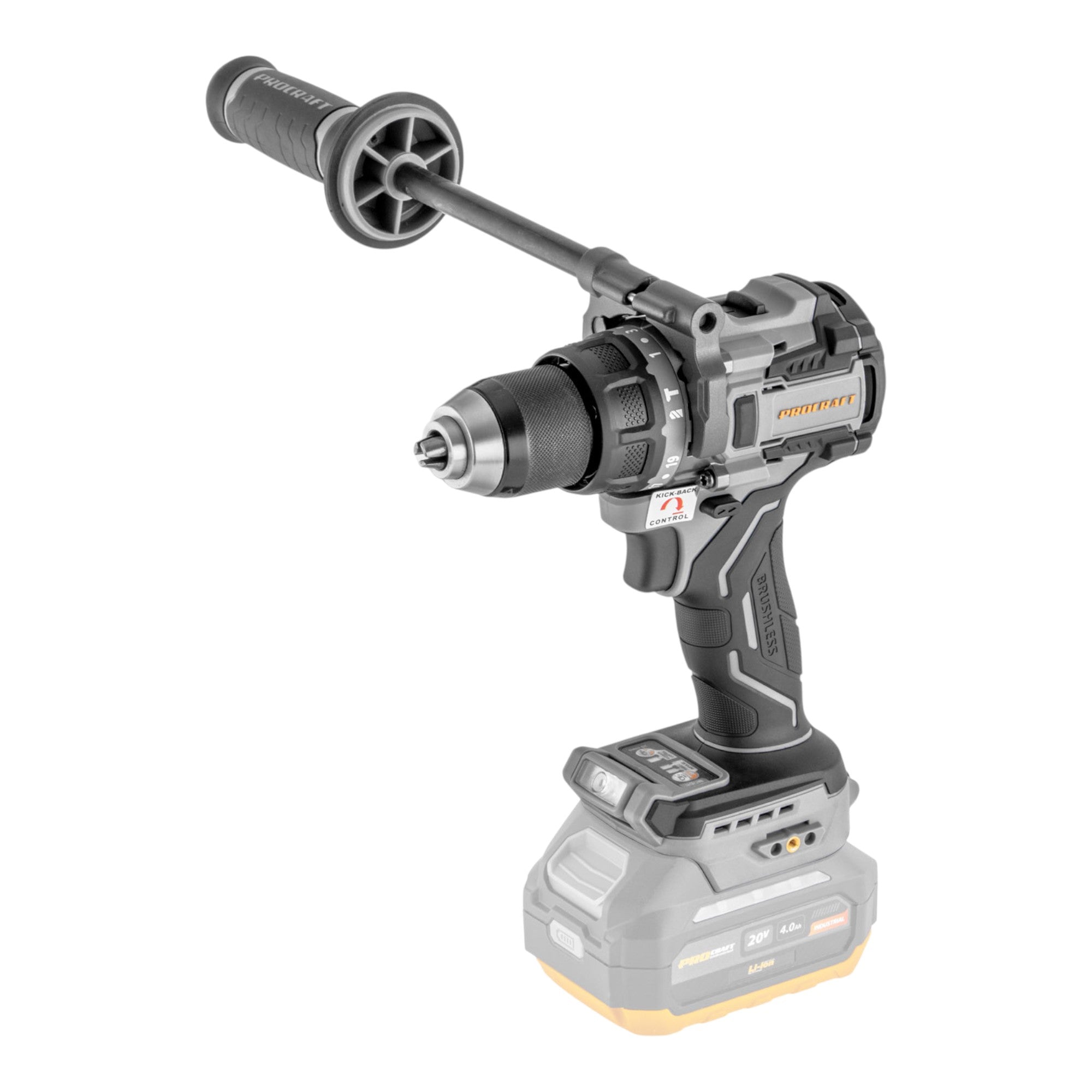 ProCraft Industrial CD20C BB Akku Schlagbohrschrauber 20 V 120 Nm Brushless 1x Akku 2 0 Ah Ladegeraet RHINO Toolcase 1 - toolbrothers