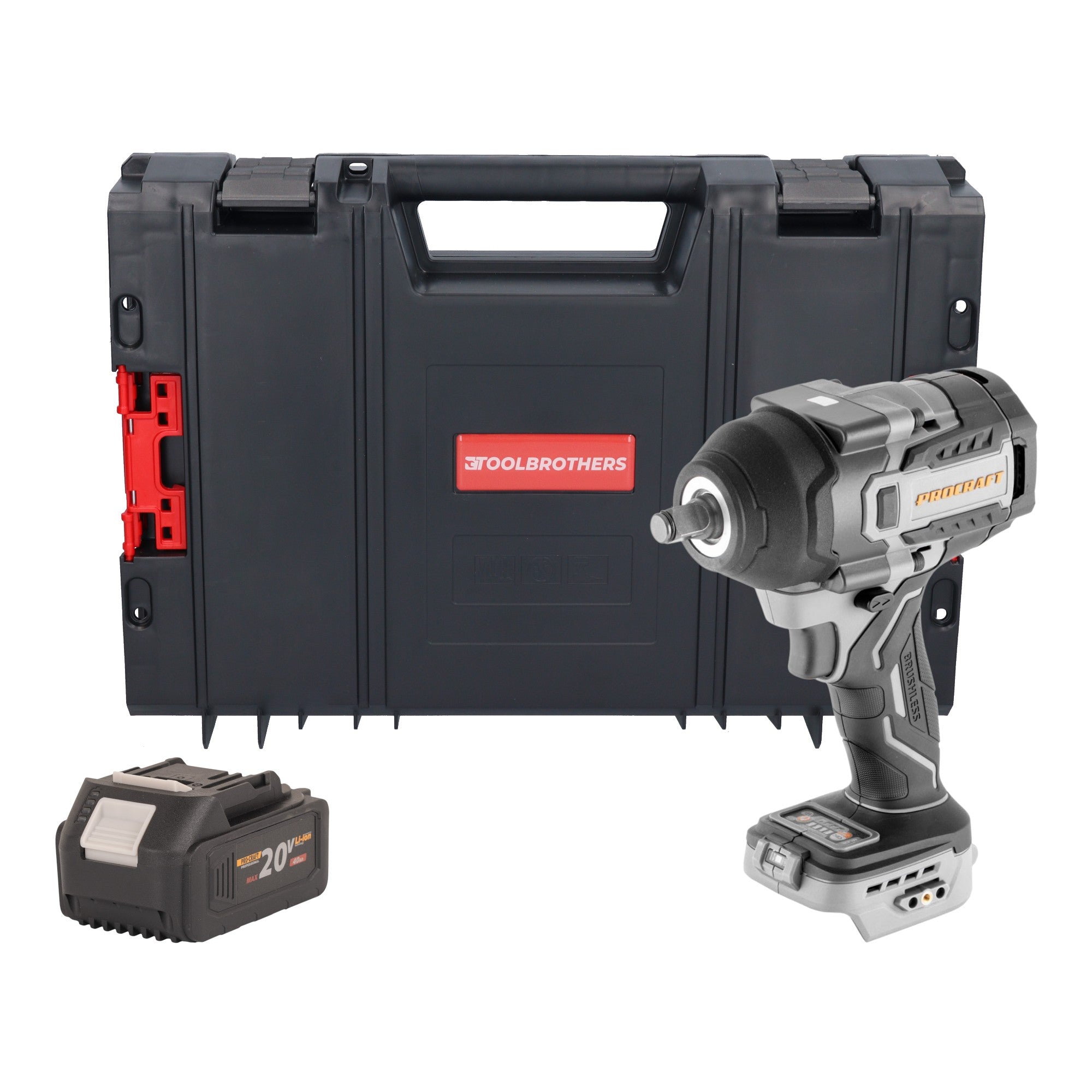 ProCraft Industrial IW850A BB Akku Schlagschrauber 20 V 850 Nm 1 2 Brushless 1x Akku 4 0 Ah RHINO Toolcase ohne Ladegeraet 0 - toolbrothers