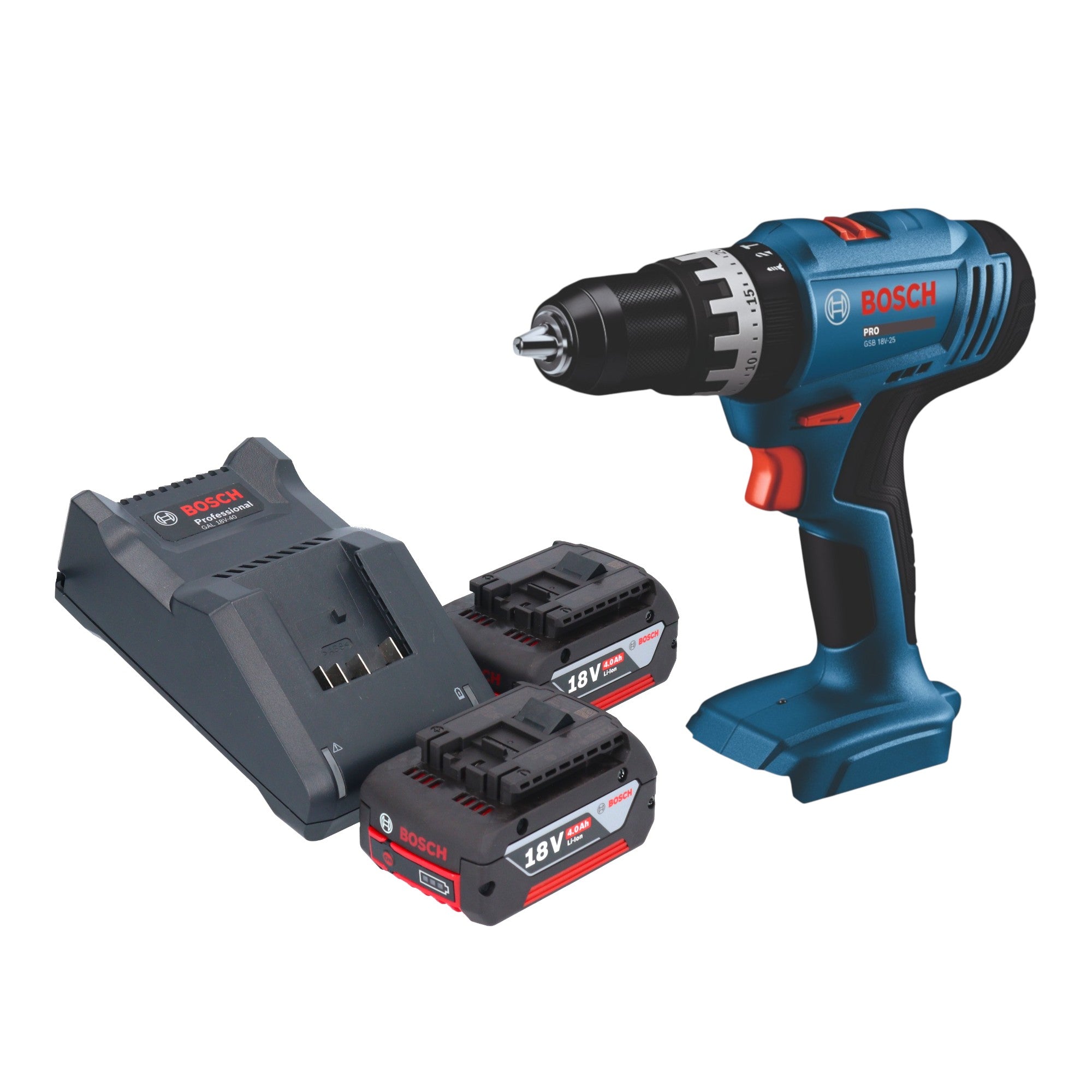 Bosch GSB 18V 25 Professional Akku Schlagbohrschrauber 18 V 56 Nm 2x Akku 4 0 Ah Ladegeraet 0 - toolbrothers