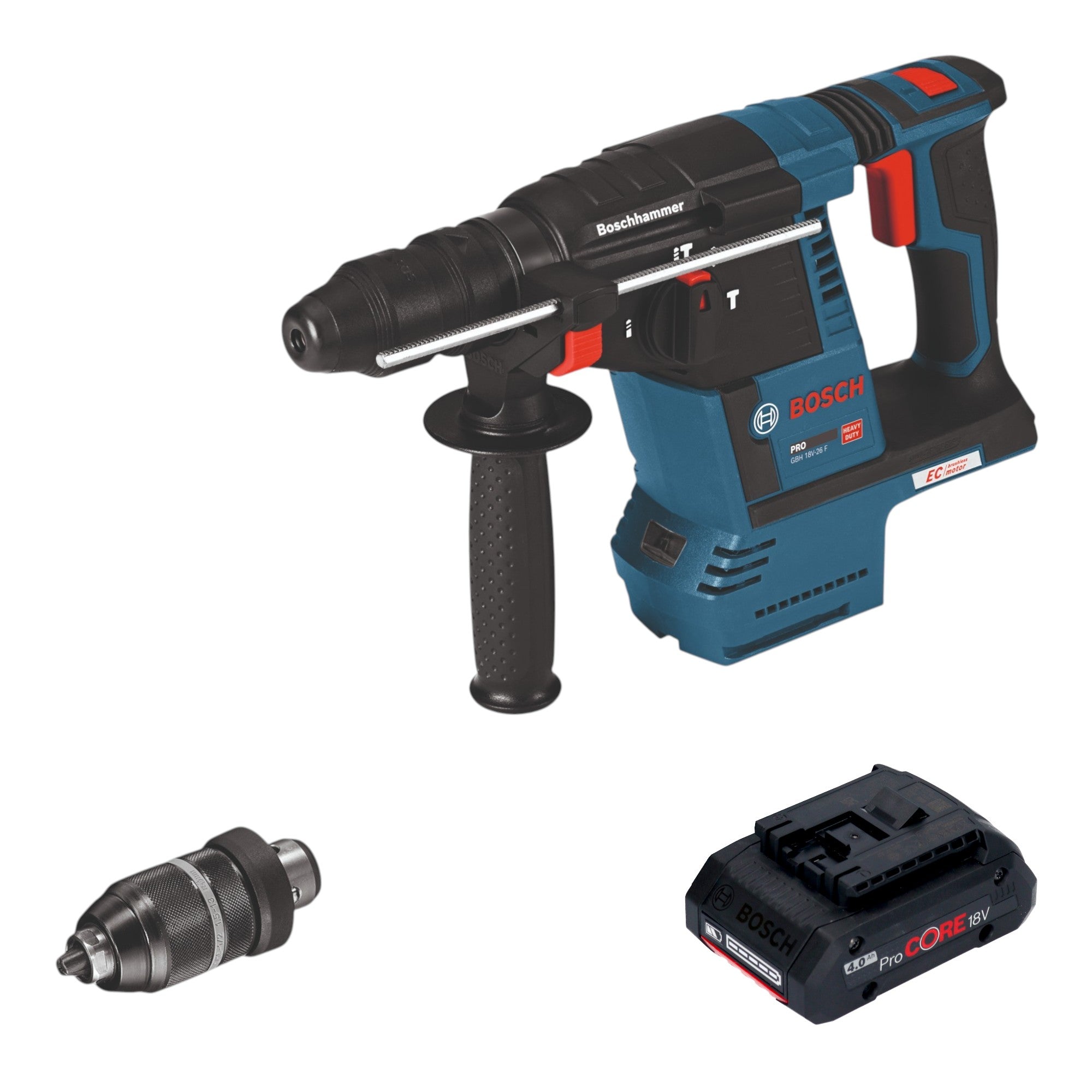 Bosch GBH 18V 26 F Professional Akku Bohrhammer 18 V 2 6 J SDS Plus 1x ProCORE Akku 4 0 Ah ohne Ladegeraet 0 - toolbrothers