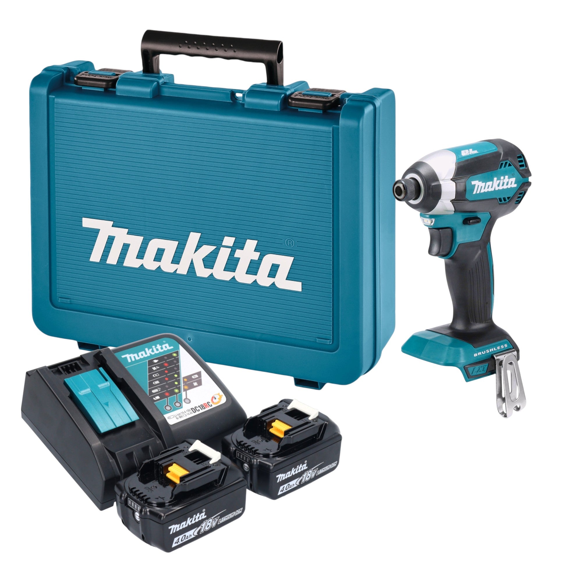 Makita DTD 153 RME Akku Schlagschrauber 18 V 170 Nm 1 4 Brushless 2x Akku 4 0 Ah Ladegeraet Koffer 0 - toolbrothers
