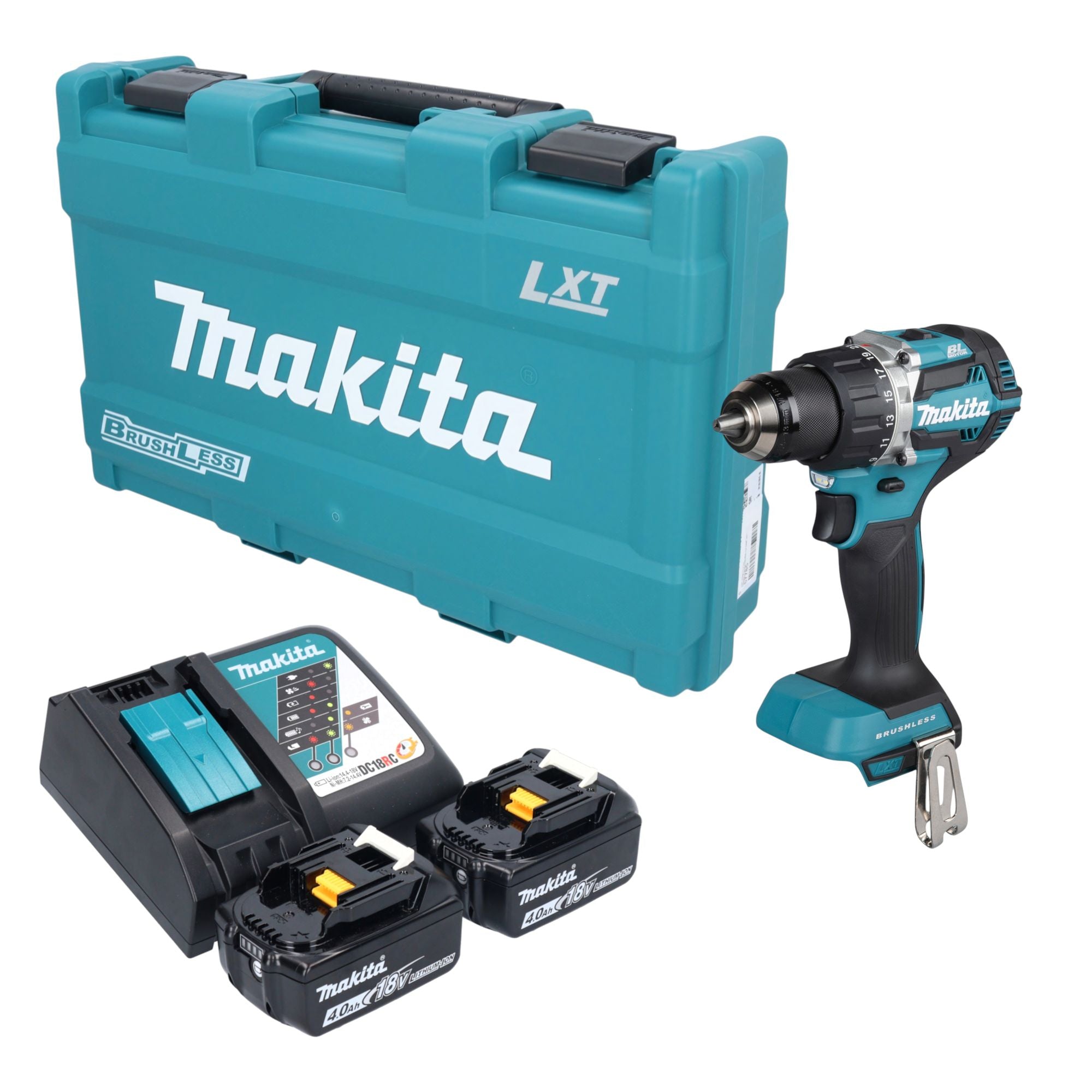 Makita DDF 484 RMK Akku Bohrschrauber 18 V 54 Nm Brushless 2x Akku 4 0 Ah Ladegeraet Koffer 0 - toolbrothers