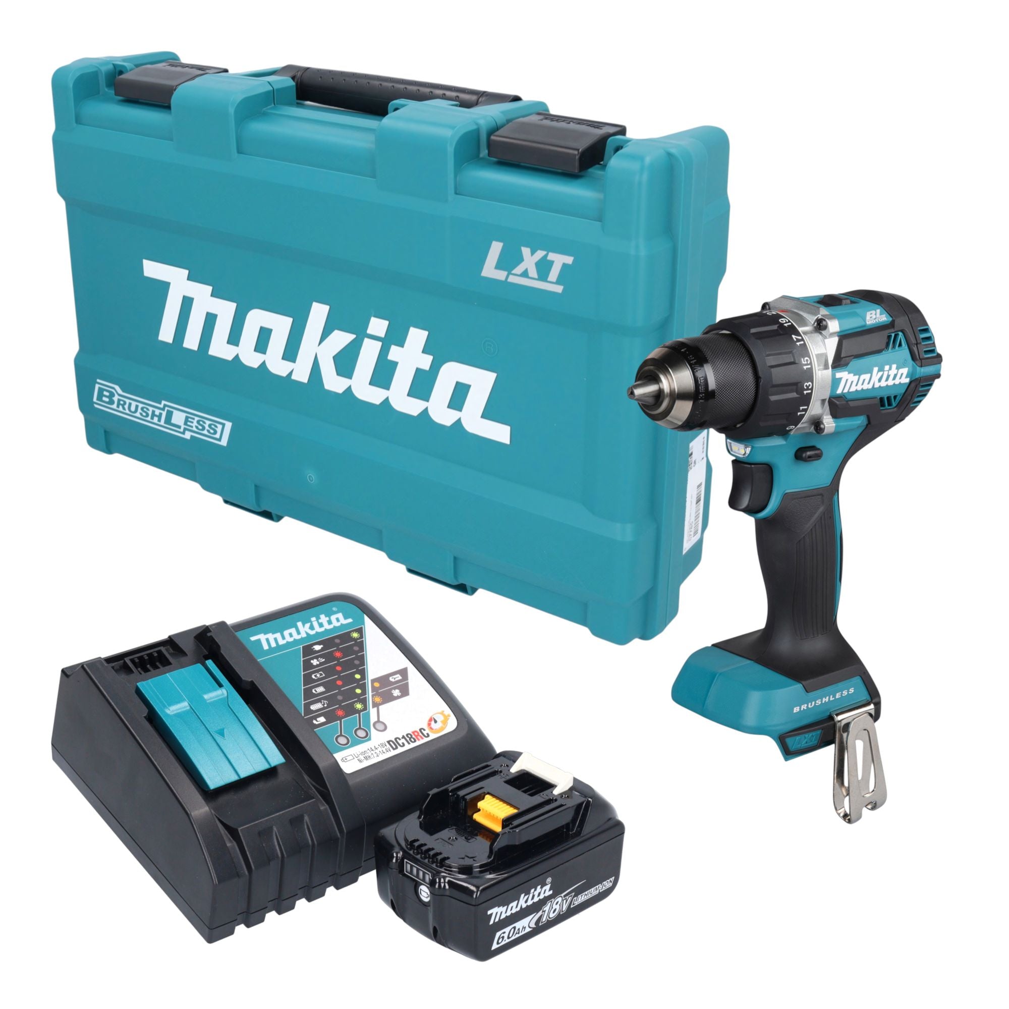 Makita DDF 484 RG1K Akku Bohrschrauber 18 V 54 Nm Brushless 1x Akku 6 0 Ah Ladegeraet Koffer 0 - toolbrothers