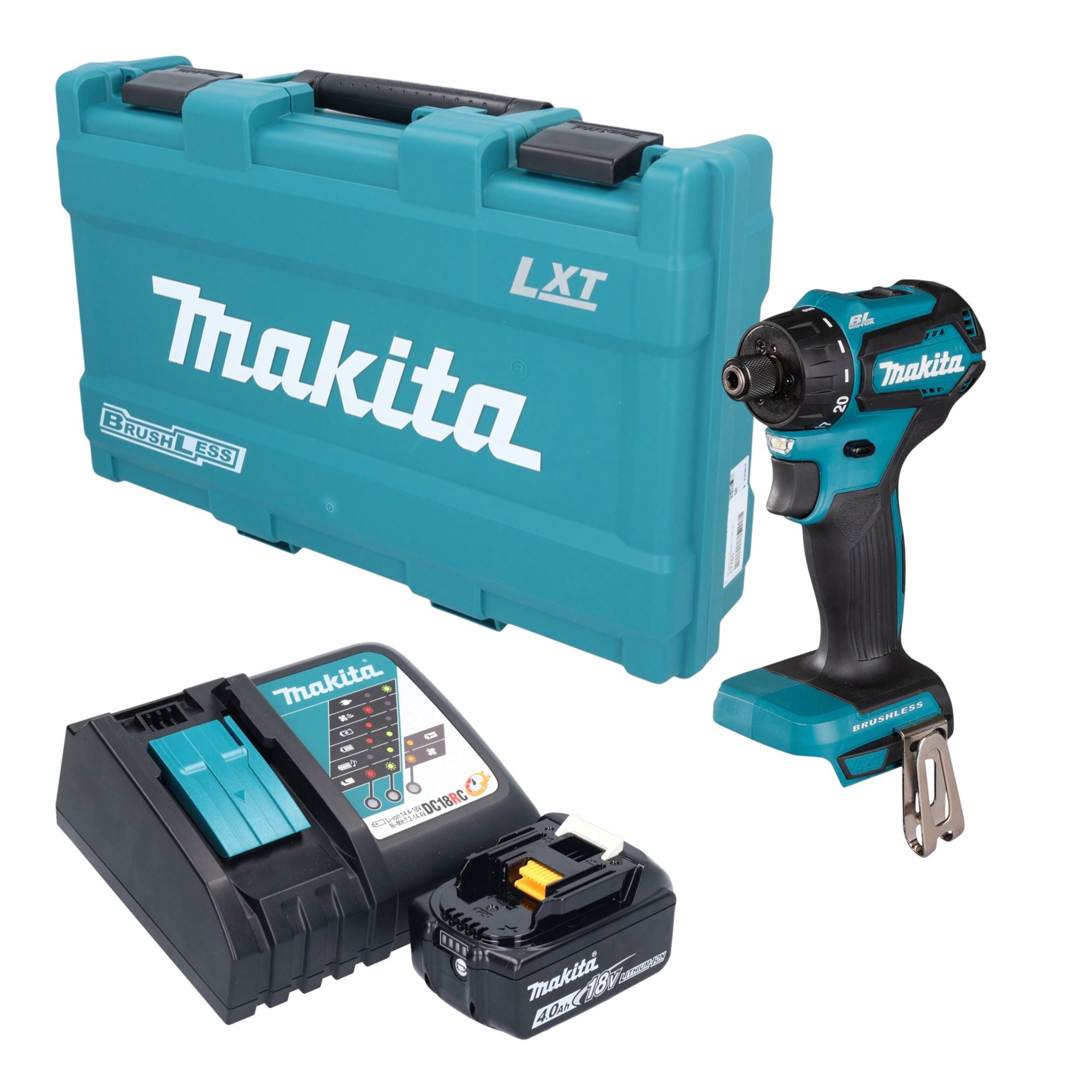 Makita DDF 083 RM1K Akku Bohrschrauber 18 V 40 Nm 1 4 Brushless 1x Akku 4 0 Ah Ladegeraet Koffer 0 - toolbrothers