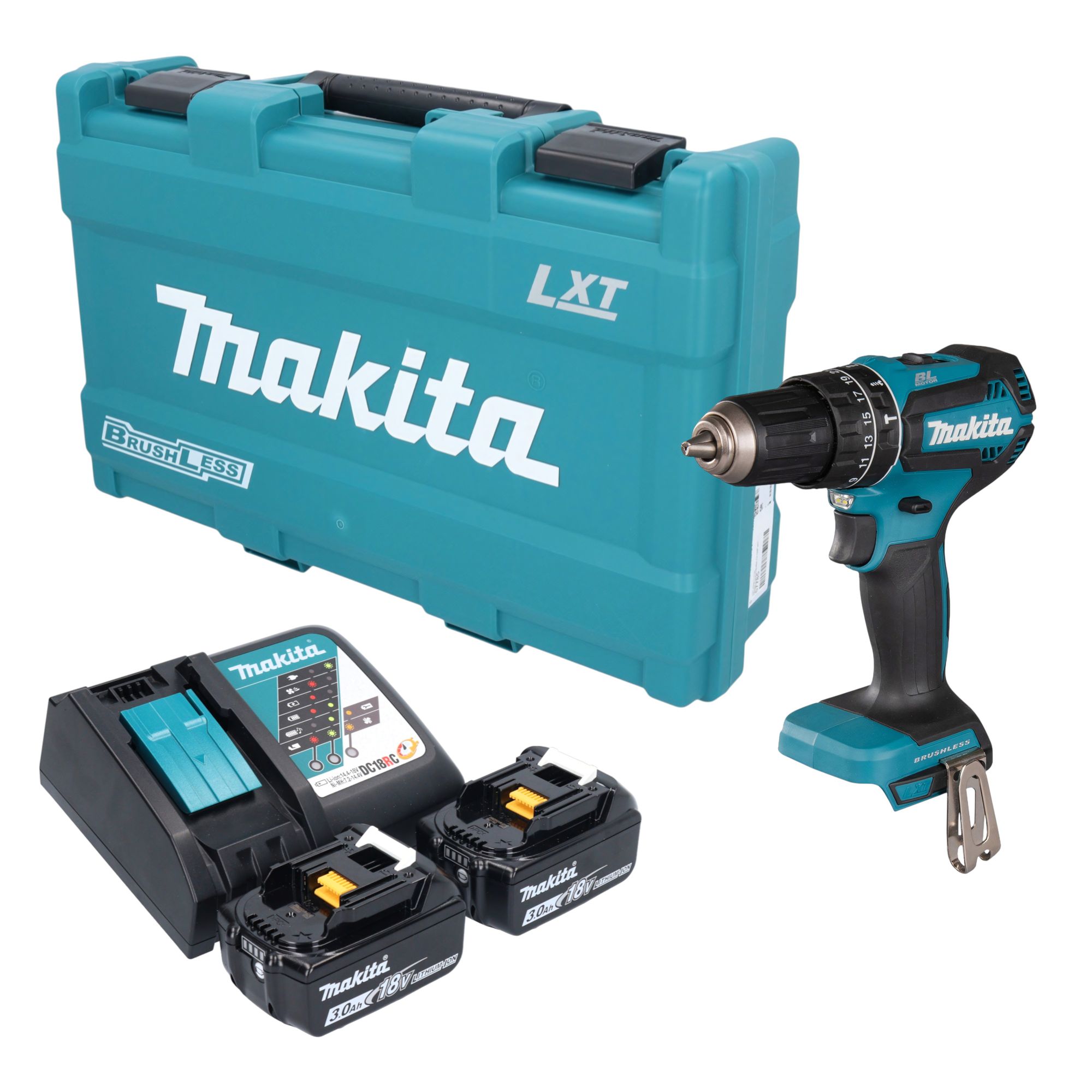 Makita DHP 485 RFK Akku Schlagbohrschrauber 18 V 50 Nm Brushless 2x Akku 3 0 Ah Ladegeraet Koffer 0 - toolbrothers
