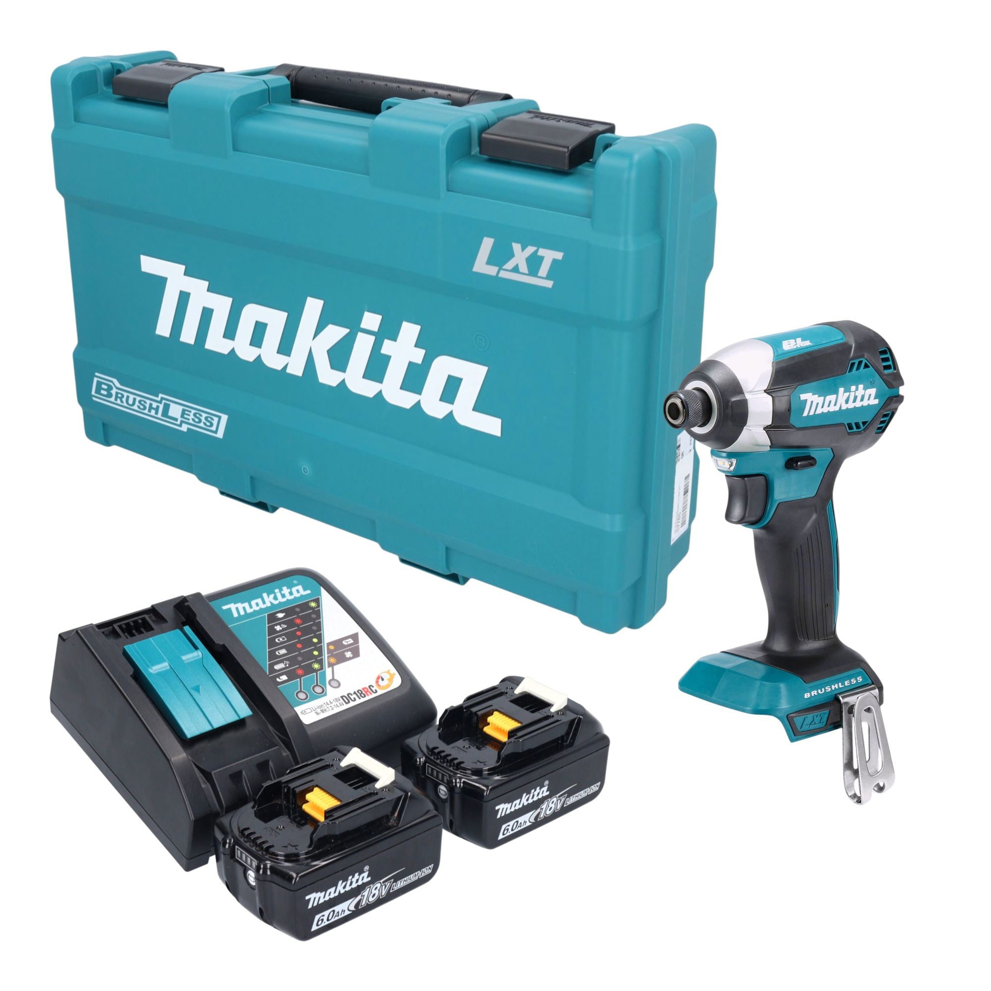 Makita DTD 153 RGK Akku Schlagschrauber 18 V 170 Nm 1 4 Brushless 2x Akku 6 0 Ah Ladegeraet Koffer 0 - toolbrothers