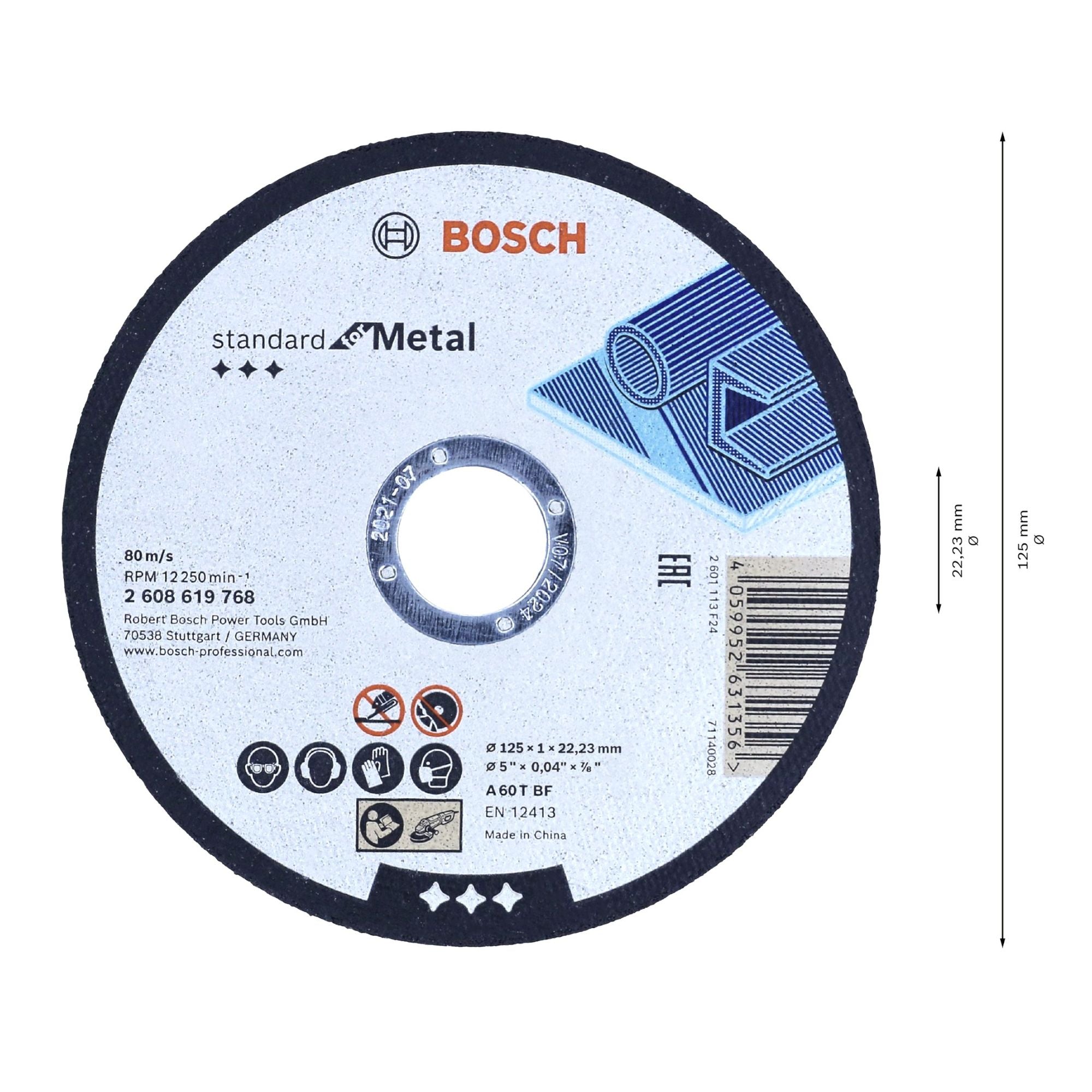 Bosch Standard for Metal Trennscheiben Set 125 x 1 0 mm 100 Stueck 061599765G im Eimer 4 - toolbrothers