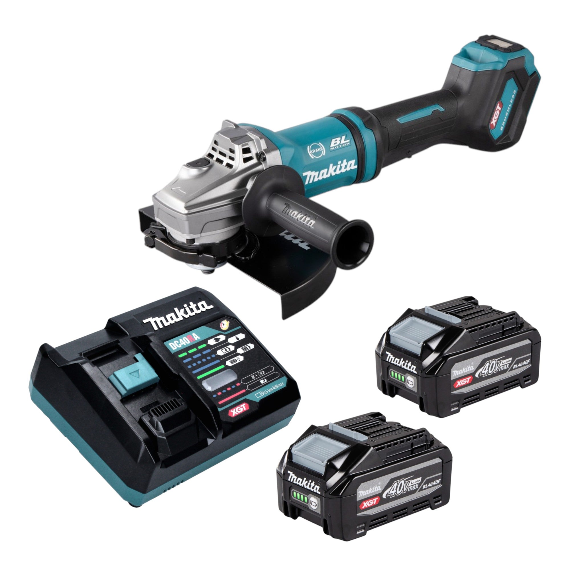 Makita GA 038 GU201 Akku Winkelschleifer 40 V max 230 mm Brushless 2x Akku 4 0 Ah Ladegeraet 0 - toolbrothers
