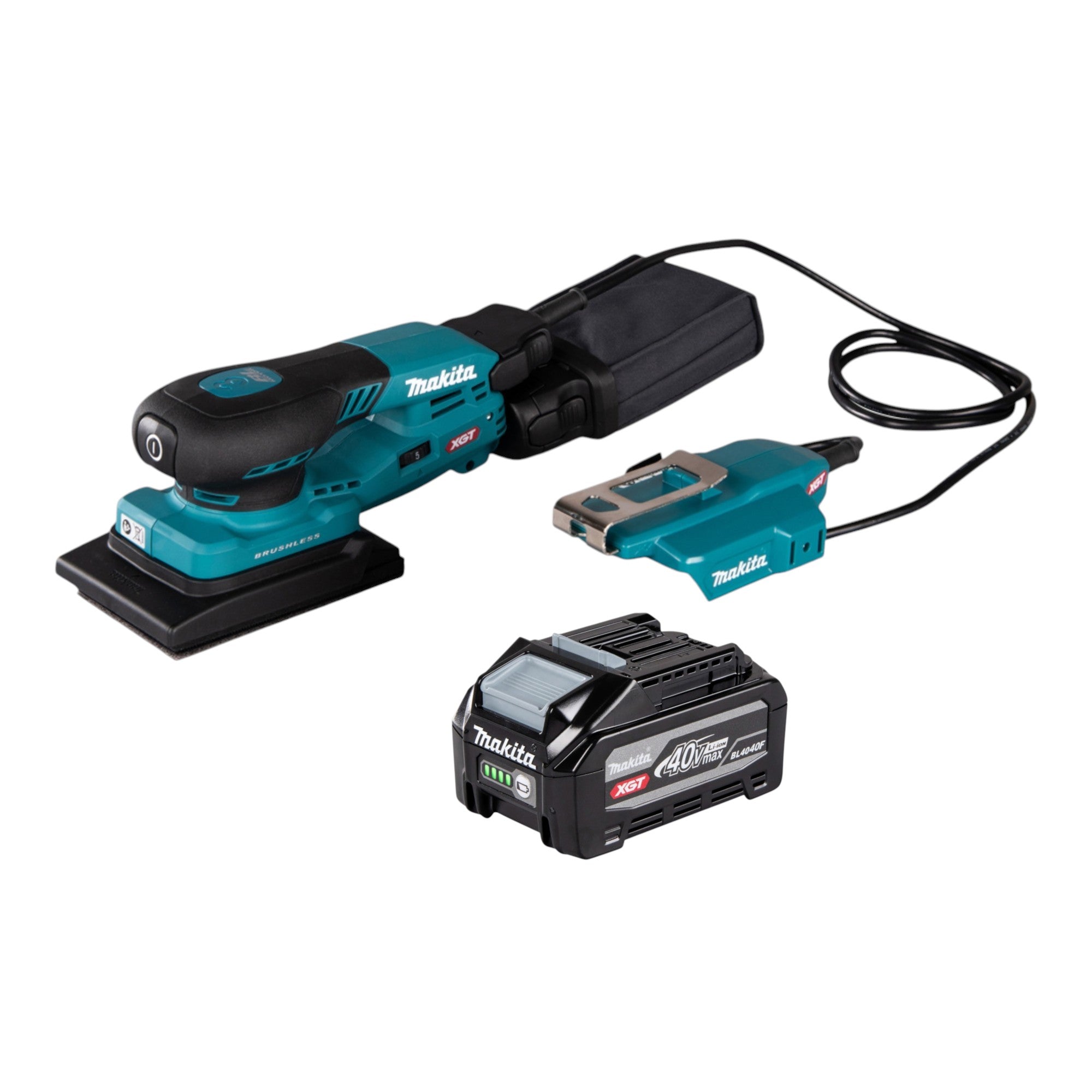 Makita BO 005 CGU1 Akku Schwingschleifer 40 V max 80 x 130 mm 3 0 mm Hub Brushless 1x Akku 4 0 Ah ohne Ladegeraet 0 - toolbrothers
