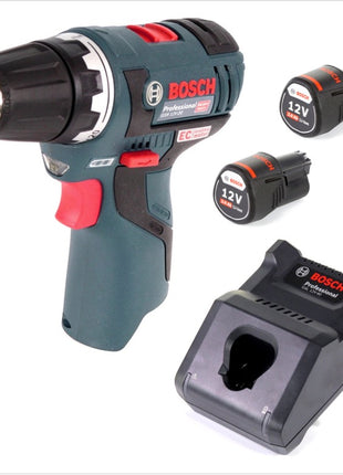 Bosch GSR 12V-20 Akku Bohrschrauber 12V 20Nm brushless + 2x Akku 3,0Ah + Ladegerät - Toolbrothers