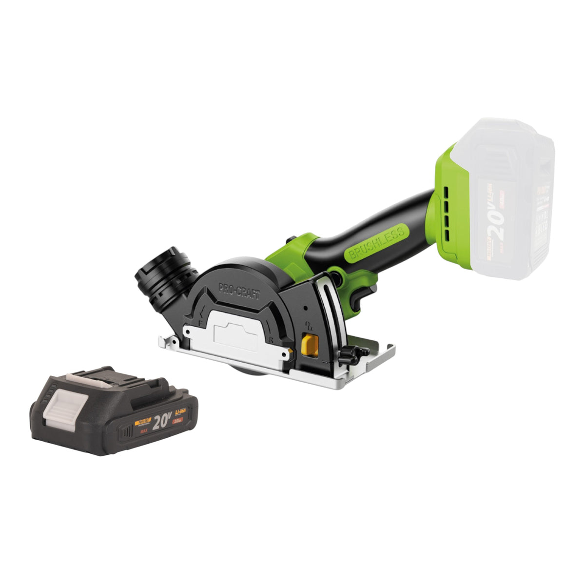 Sierra universal a batería Procraft PCA16-BB Mini 20 V 85 mm sin escobillas + 1 batería de 2,0 Ah - sin cargador