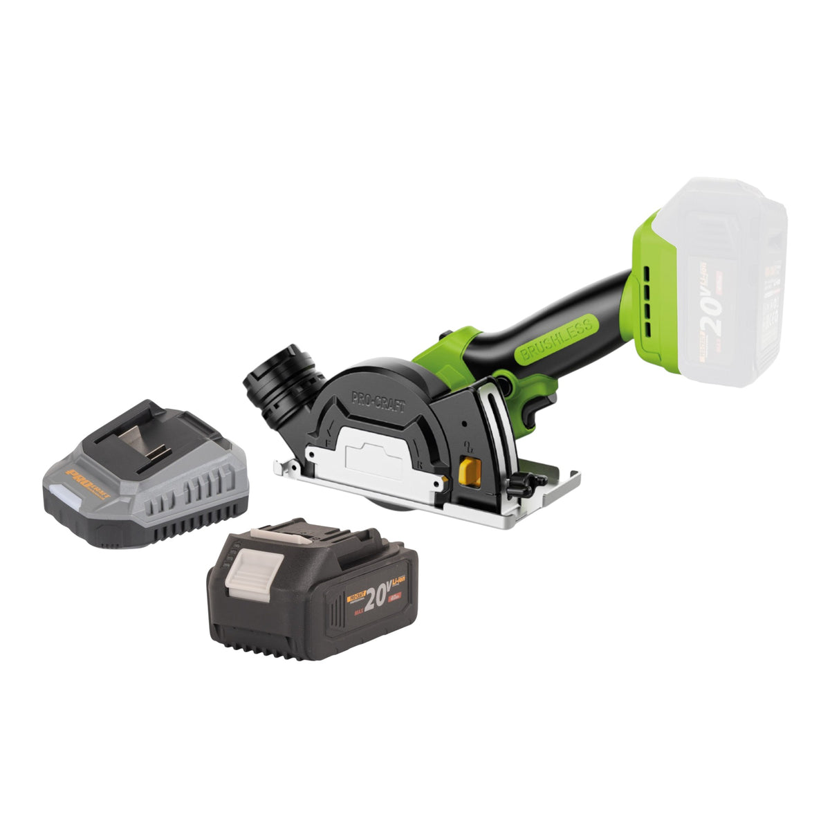 Sierra universal a batería Procraft PCA16-BB Mini, 20 V, 85 mm, sin escobillas + 1 batería de 4,0 Ah + cargador