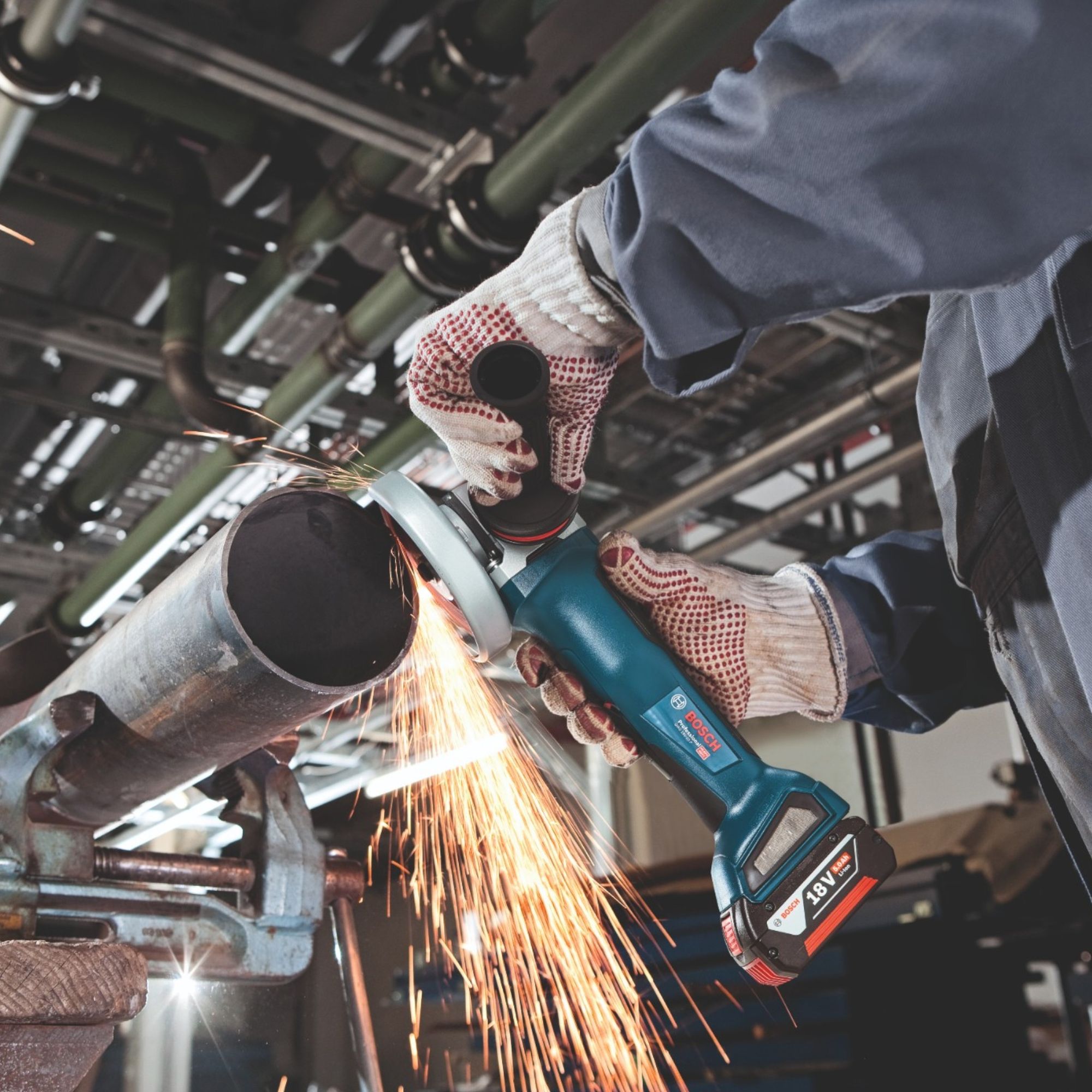 Bosch GWX 18V 10 P Professional Akku Winkelschleifer 18 V 125 mm X LOCK Brushless 1x Akku 4 0 Ah Ladegeraet L Boxx 4 - toolbrothers
