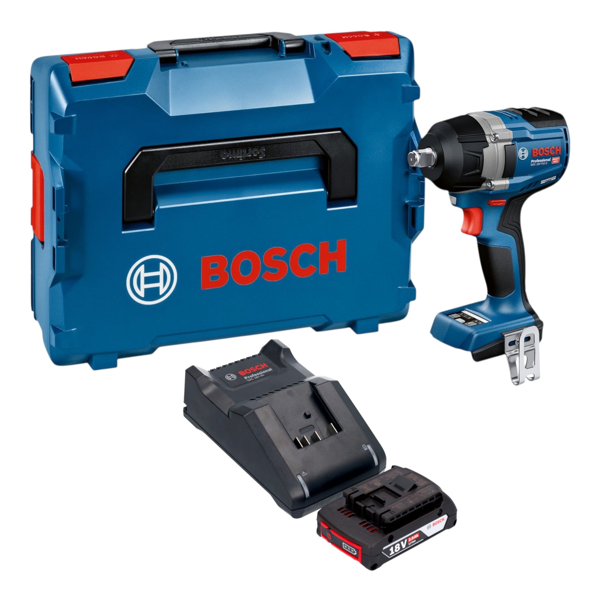 Bosch GDS 18V 750 C Akku Schlagschrauber 18 V 750 Nm 1 2 Brushless 1x Akku 2 0 Ah Ladegeraet L Boxx 0 - toolbrothers