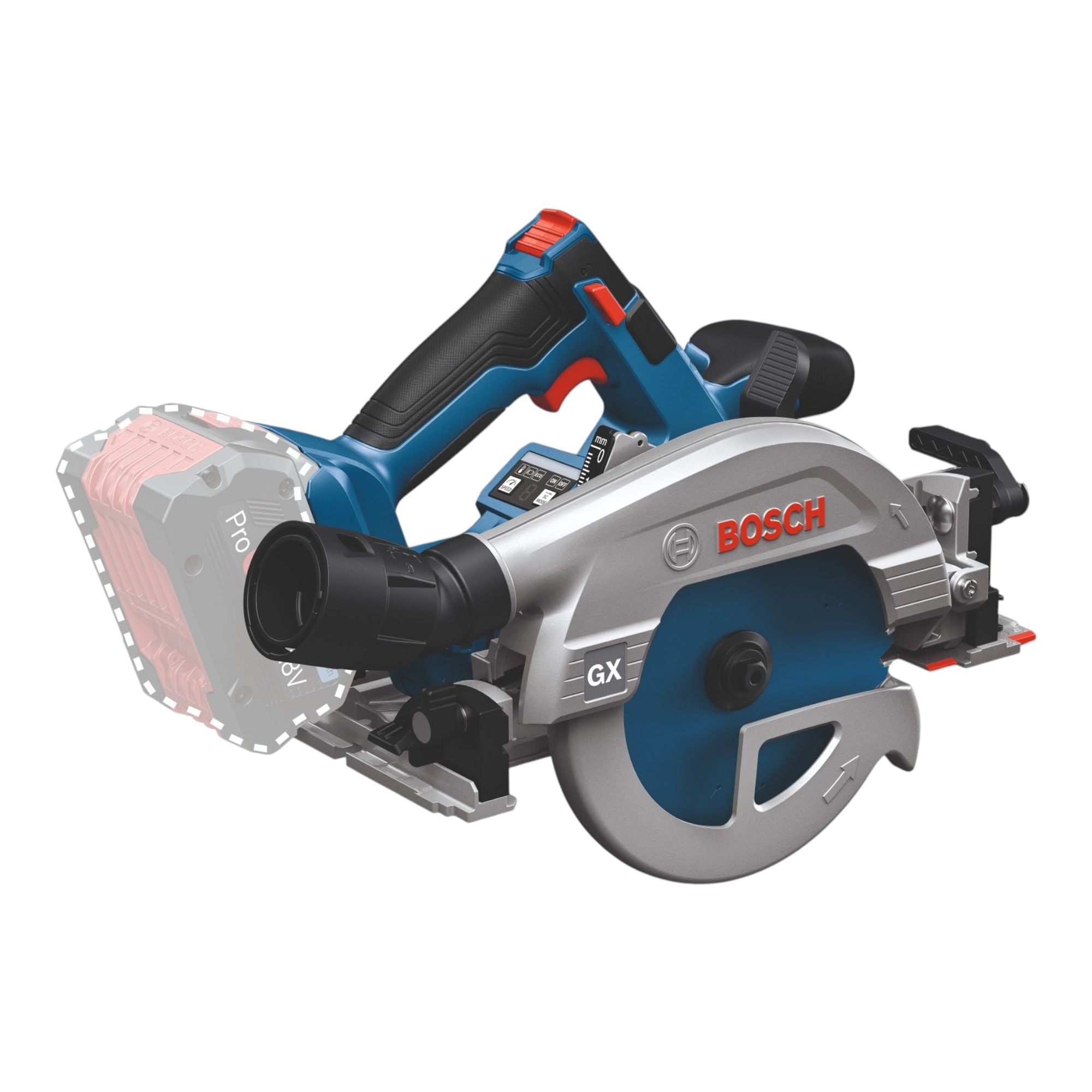 Bosch GKS 18V 57 2 GX Professional Akku Kreissaege 18 V 165 mm Brushless 2x Akku 4 0 Ah Ladegeraet Kappschiene 1 - toolbrothers