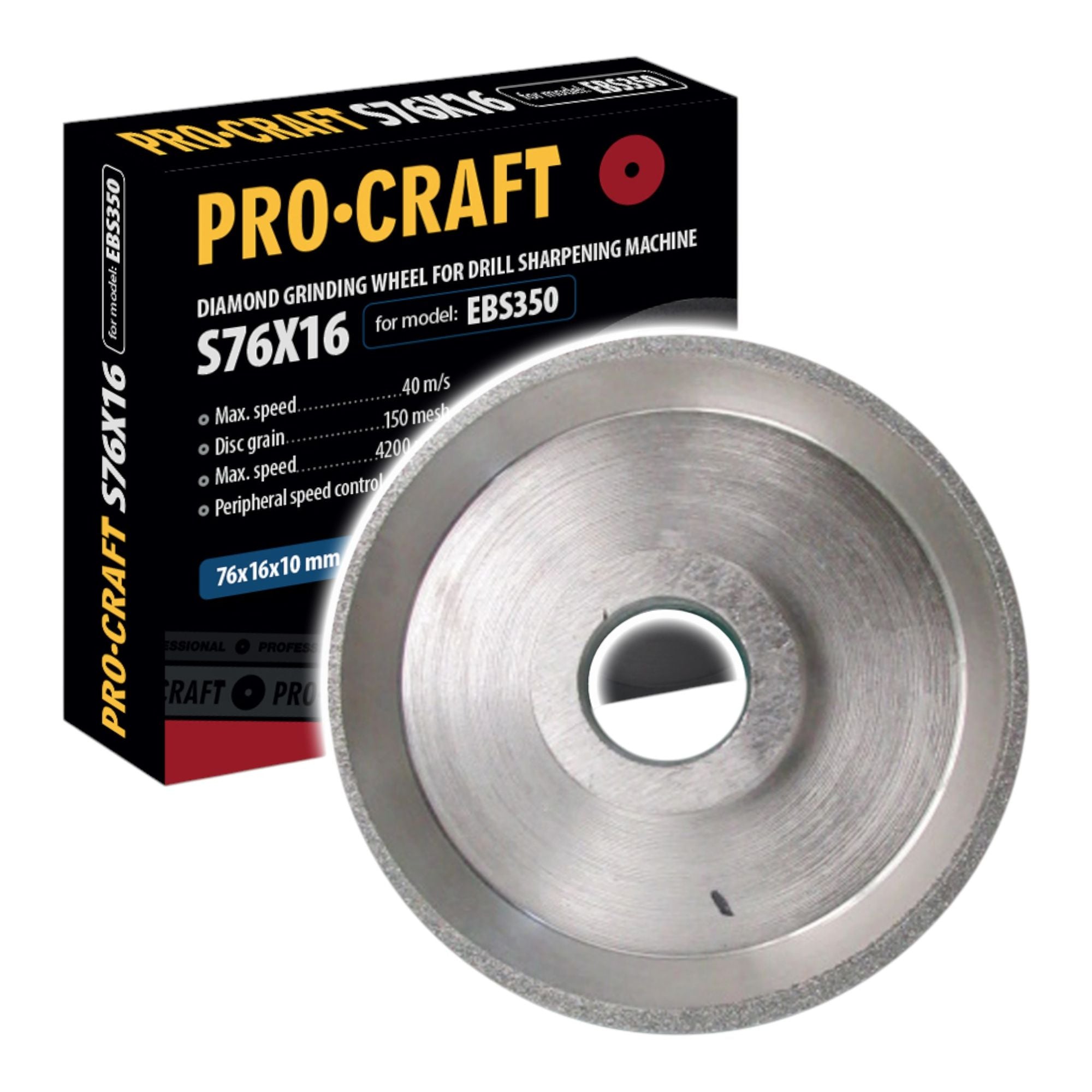 Procraft S76X16 Diamantschleifscheibe 100 mm fuer Procraft EBS350 Schaerfgeraet 1 - toolbrothers