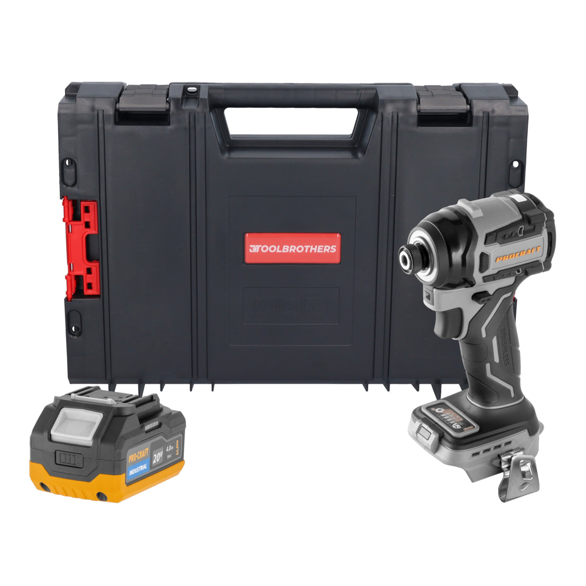 Procraft ID20Abb Atornillador de impacto a batería 20 V 180 Nm 1/4" Solo - sin batería, sin cargador