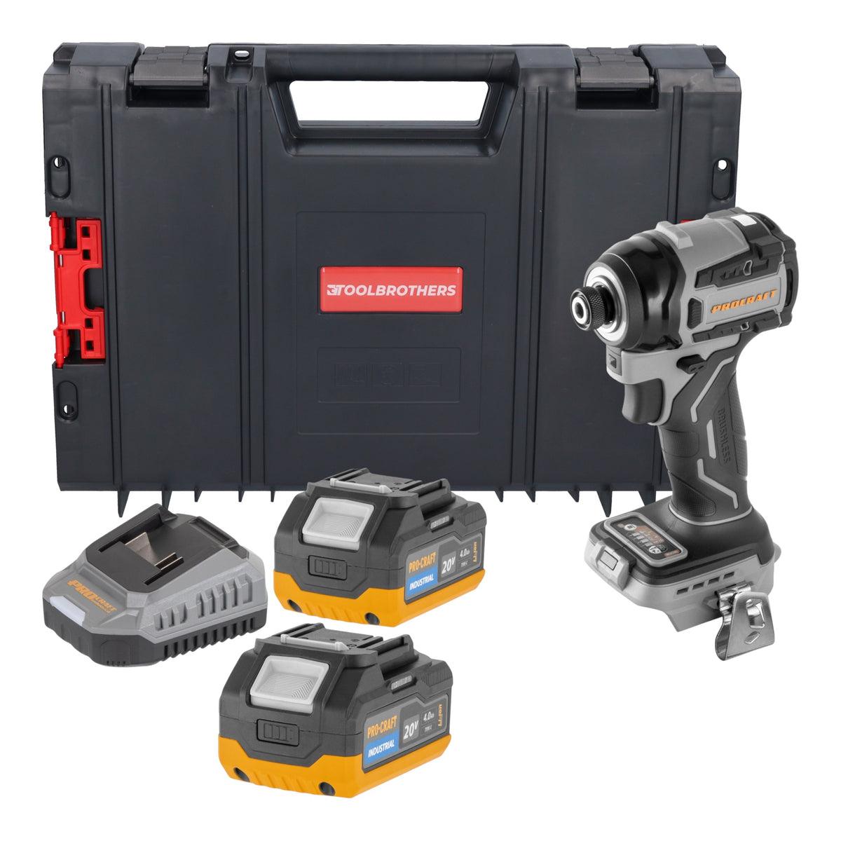 Procraft ID20Abb Atornillador de impacto a batería 20 V 180 Nm 1/4" Solo - sin batería, sin cargador