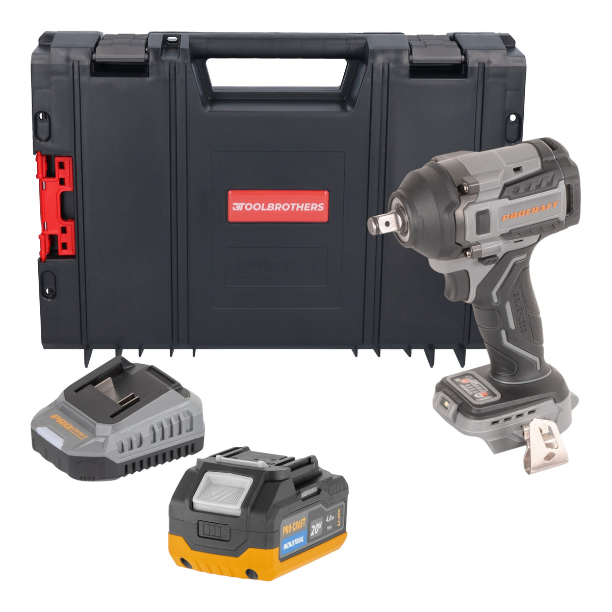 Procraft Industrial IW550Abb Atornillador de impacto a batería 20 V 550 Nm 1/2" Solo - sin batería, sin cargador