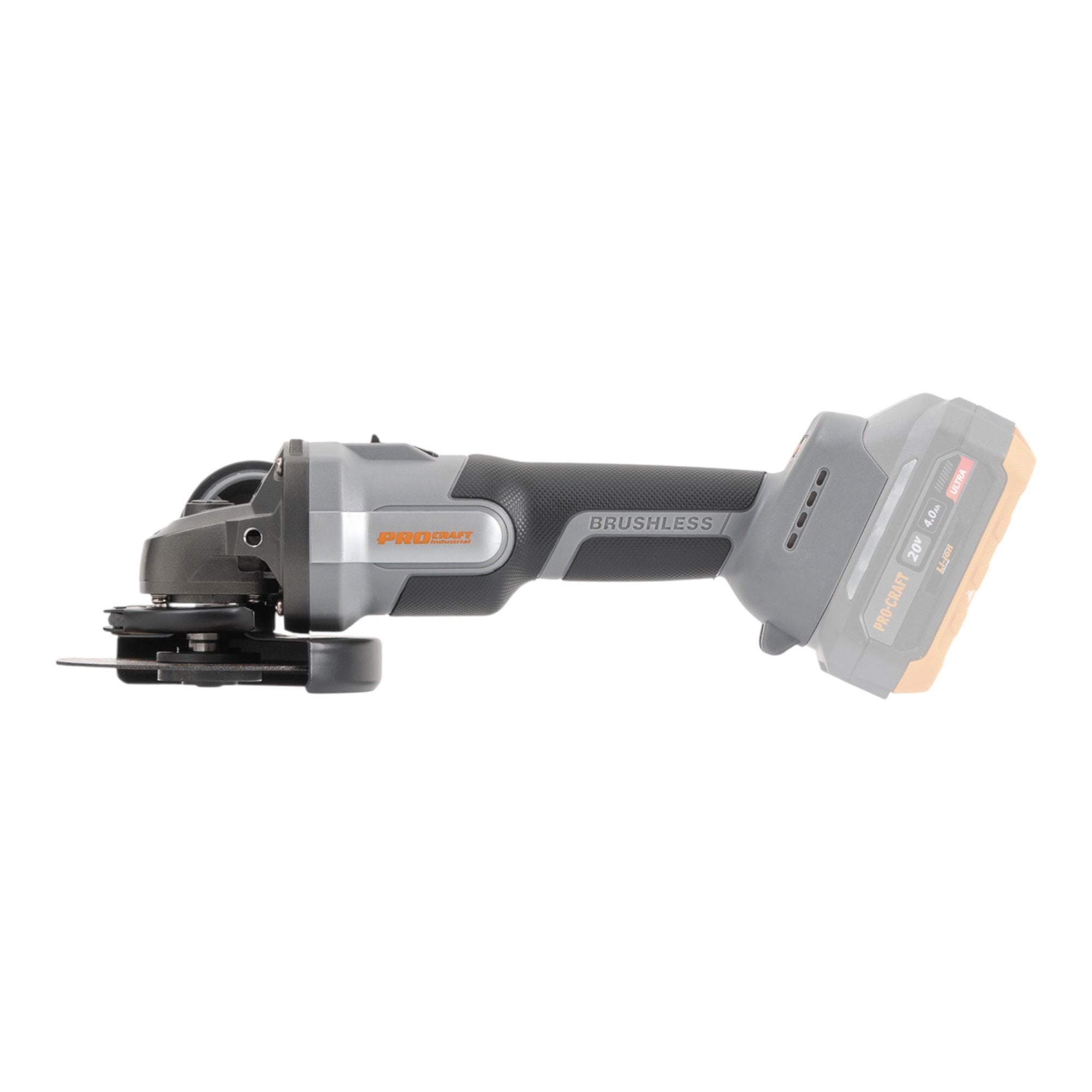 Procraft Industrial AG125Abb Akku Winkelschleifer 20 V 125 mm Brushless 2x Akku 4 0 Ah Ladegeraet 2 - toolbrothers