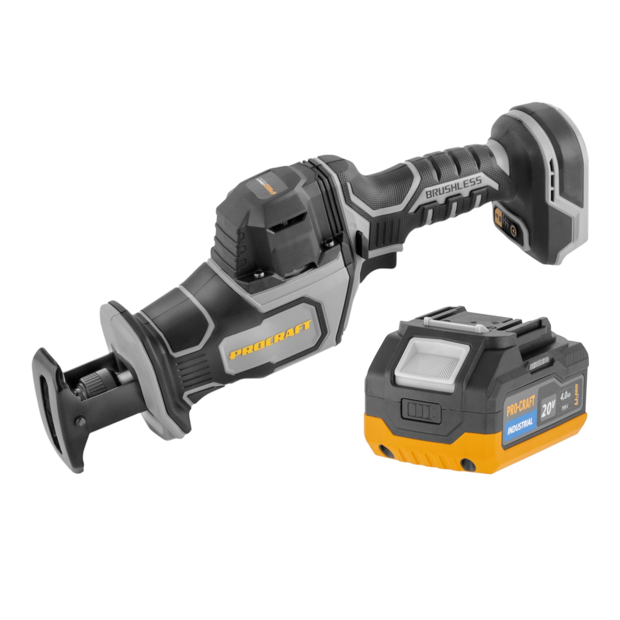 Procraft Industrial RS20Abb Recipro Saebelsaege 20 V Brushless 1x Akku 4 0 Ah ohne Ladegeraet 0 - toolbrothers