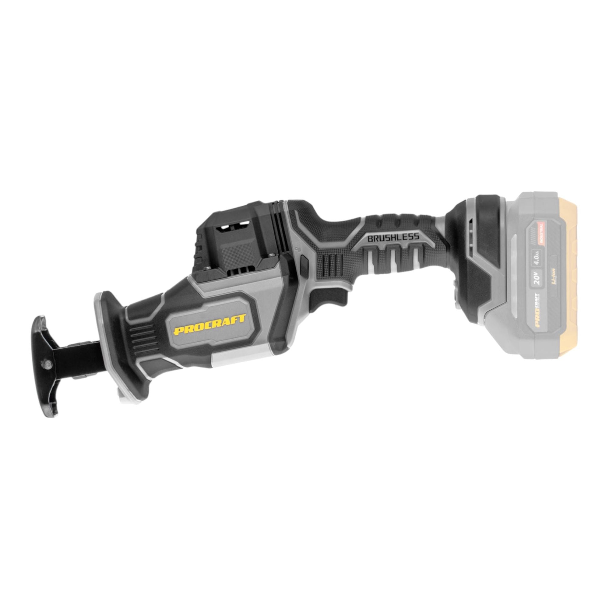 Procraft Industrial RS20Abb Recipro Saebelsaege 20 V Brushless 1x Akku 4 0 Ah RHINO Toolcase ohne Ladegeraet 2 - toolbrothers