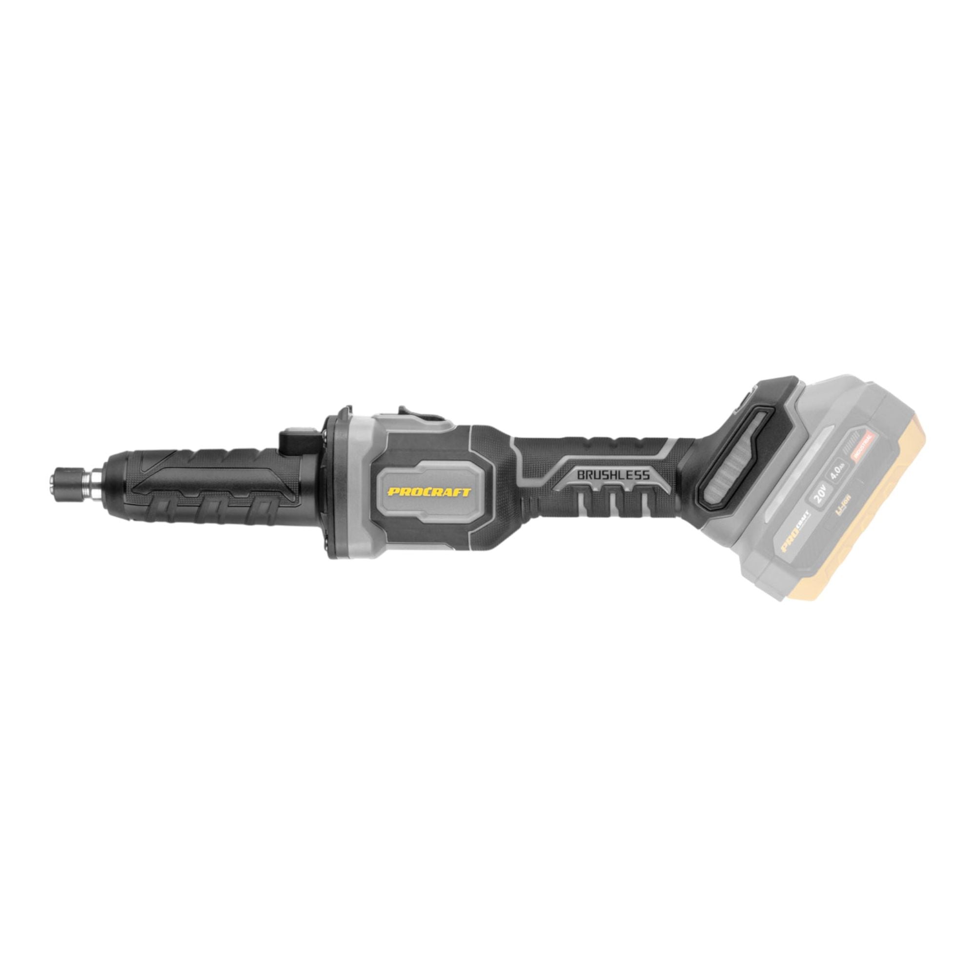 Procraft Industrial DG20A BB Akku Geradschleifer 20 V 6 mm Brushless 1x Akku 4 0 Ah RHINO Toolcase ohne Ladegeraet 2 - toolbrothers