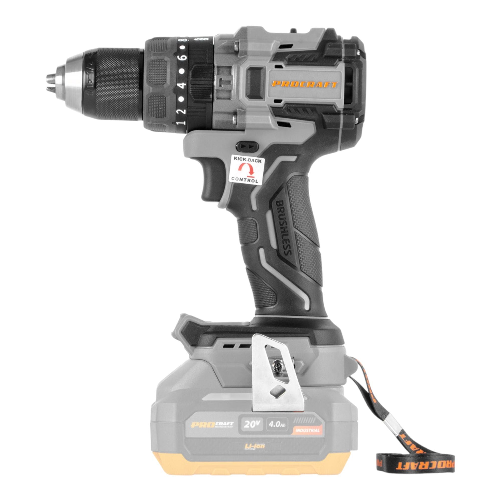 Procraft Industrial CD20B BB Akku Schlagbohrschrauber 20 V 150 Nm Brushless 2x Akku 4 0 Ah Ladegeraet 2 - toolbrothers