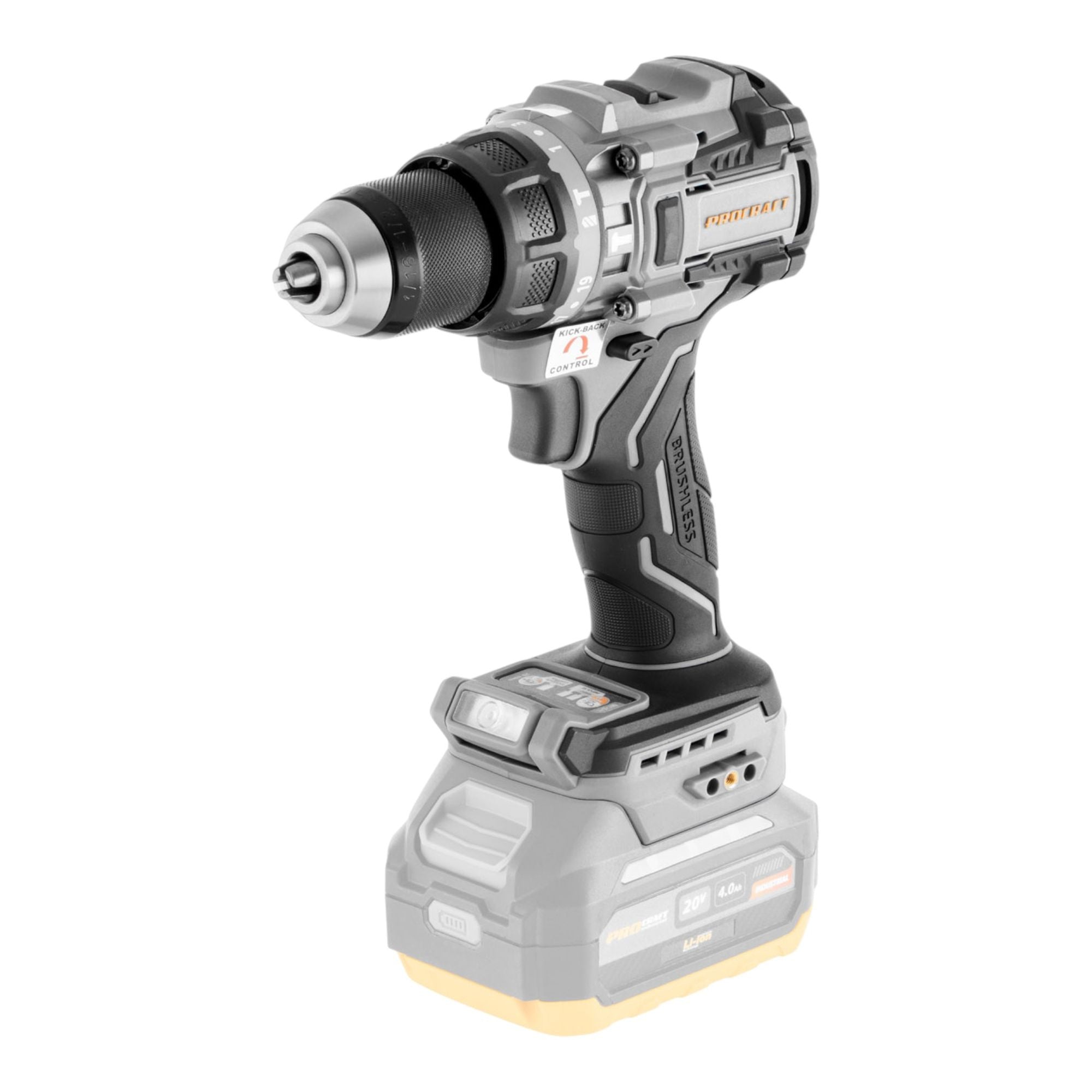 ProCraft Industrial CD20C BB Akku Schlagbohrschrauber 20 V 120 Nm Brushless 2x Akku 4 0 Ah Ladegeraet RHINO Toolcase 1 - toolbrothers