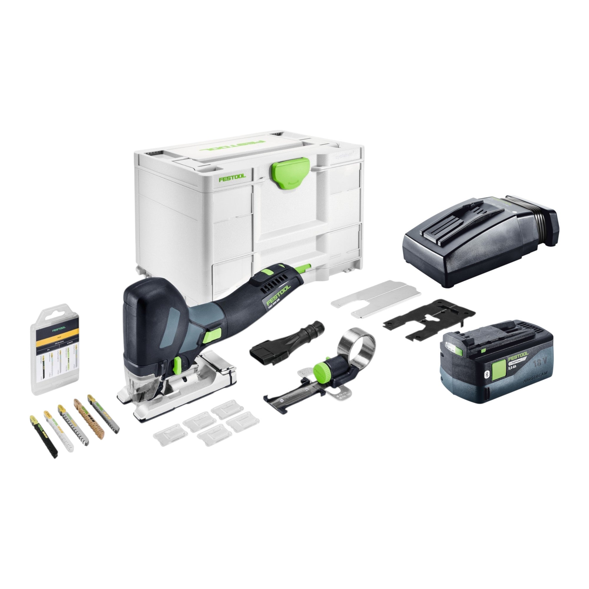 Festool PSC 500 EB Basic Set Akku Pendelstichsaege 18 V 120 mm 1x Akku 5 0 Ah Ladegeraet Systainer 0 - toolbrothers