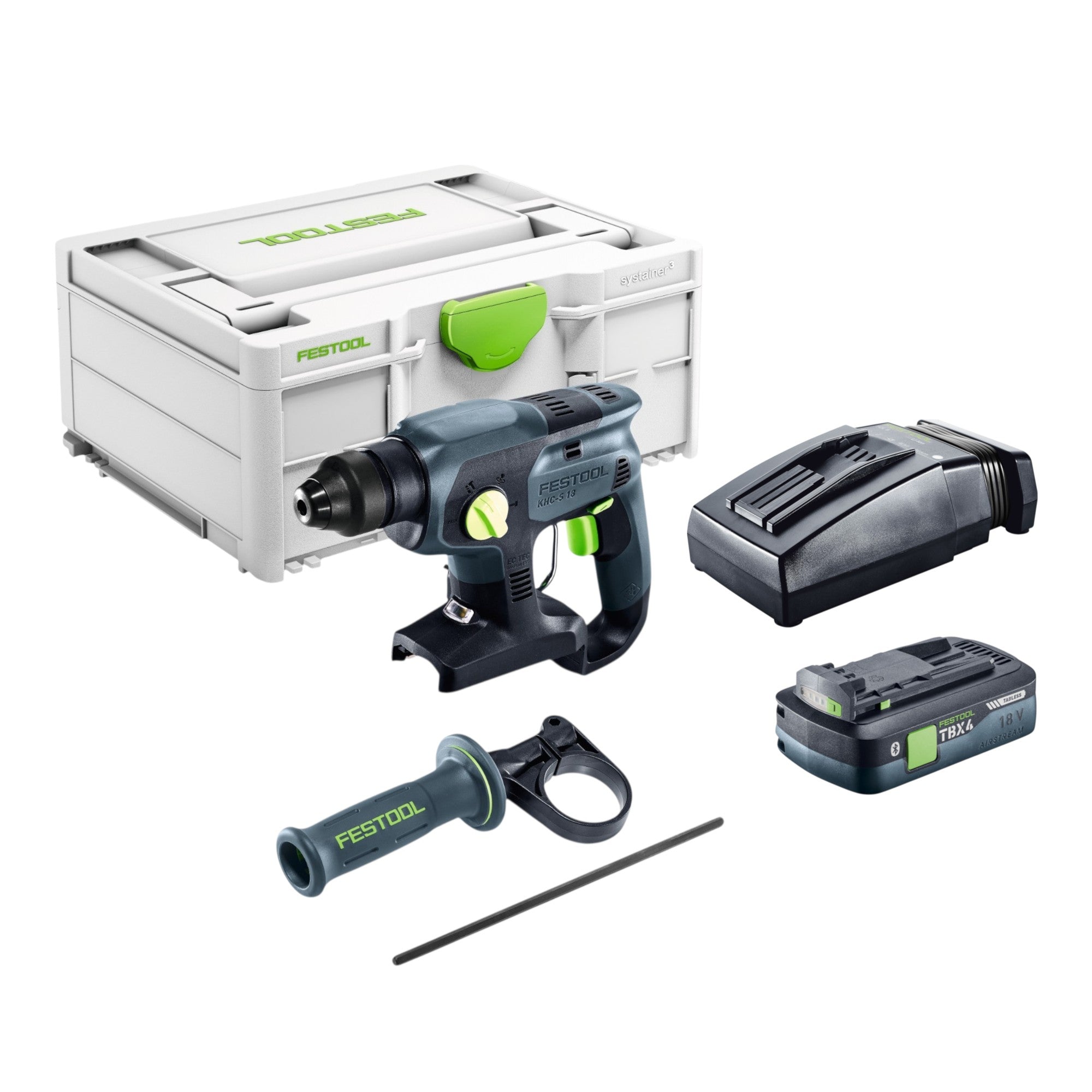Festool KHC S 18 Basic Akku Kombihammer 18 V 1 7 J SDS plus 1x Akku 4 0 Ah Ladegeraet Systainer 0 - toolbrothers