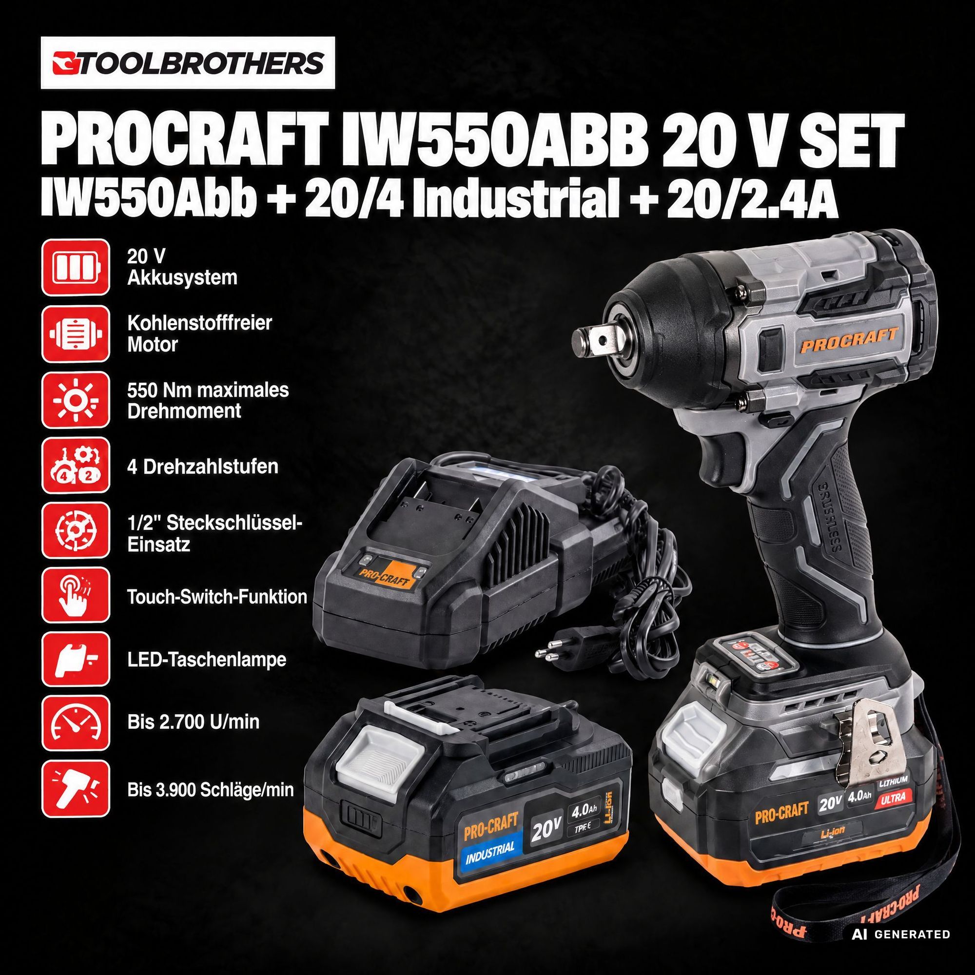 Toolbrothers Powertools Kalender 2026 Procraft Industrial IW550Abb Edition Gr M 1 - toolbrothers