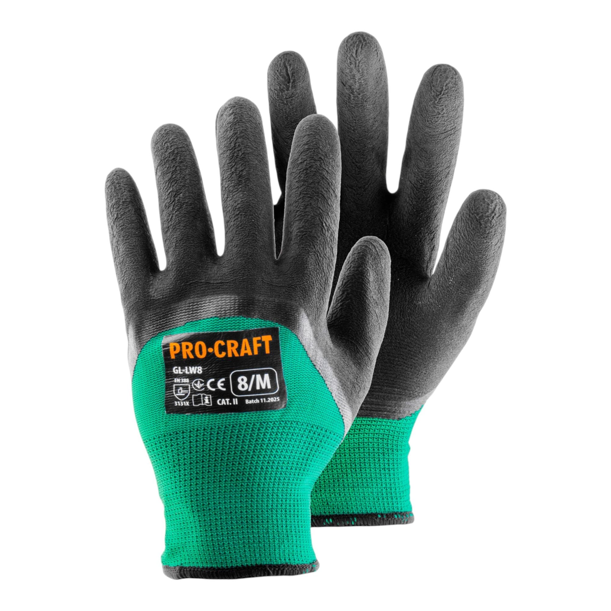 Procraft GL LW10 Arbeits handschuhe mit Latex beschichtung 10 Paar Groesse XL 0 - toolbrothers