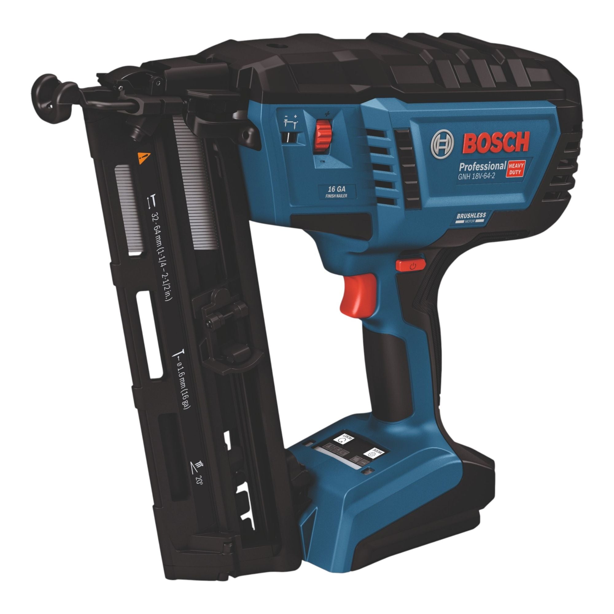 Bosch GNH 18V 64 2 Professional Akku Holznagler 18 V 1 6 x 32 64 mm Brushless 1x Akku 5 0 Ah ohne Ladegeraet 1 - toolbrothers