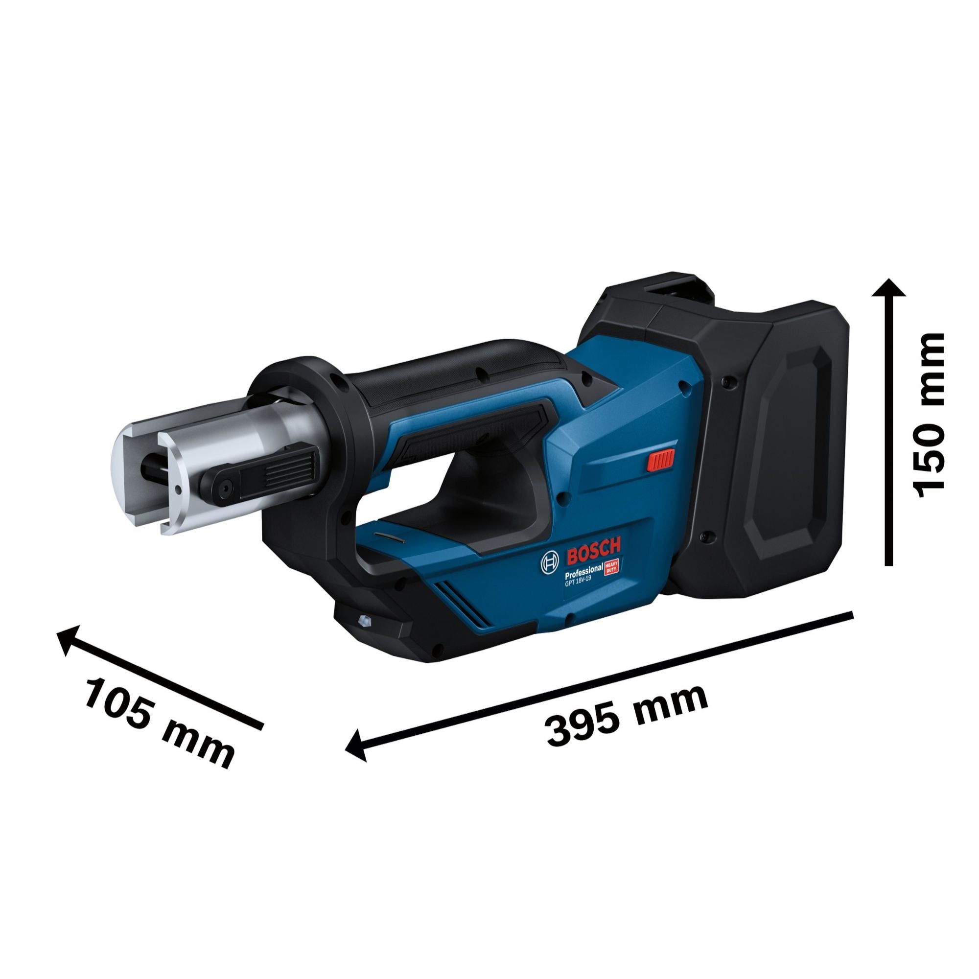 Bosch GPT 18V 19 Professional Akku Presswerkzeug 18 V 21 kN 1x Akku 2 0 Ah 3x Pressbacke L Boxx ohne Ladegeraet 4 - toolbrothers