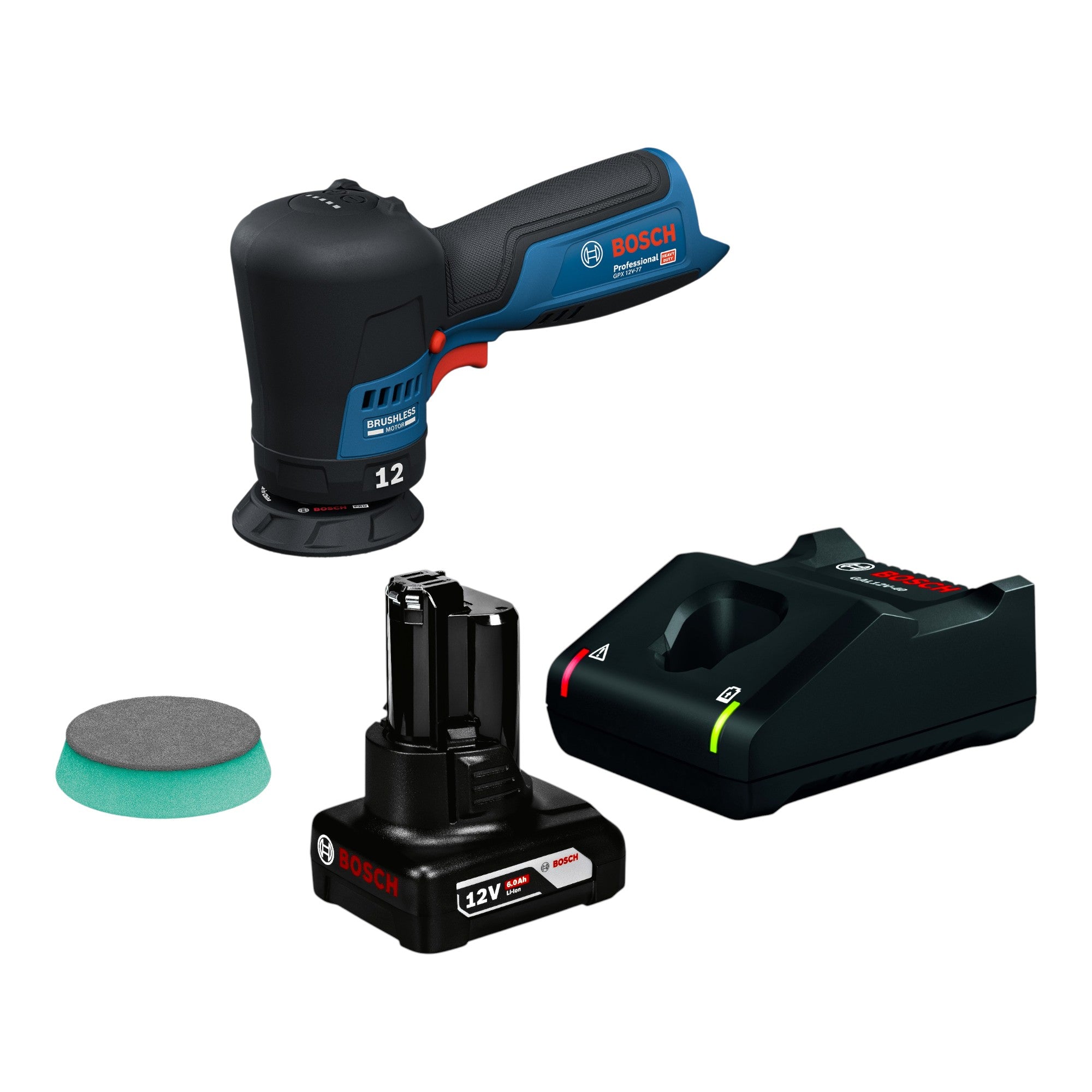 Bosch GPX 12V 77 Akku Polierer 12 V 77 mm Brushless 1x Akku 6 0 Ah Ladegeraet 0 - toolbrothers