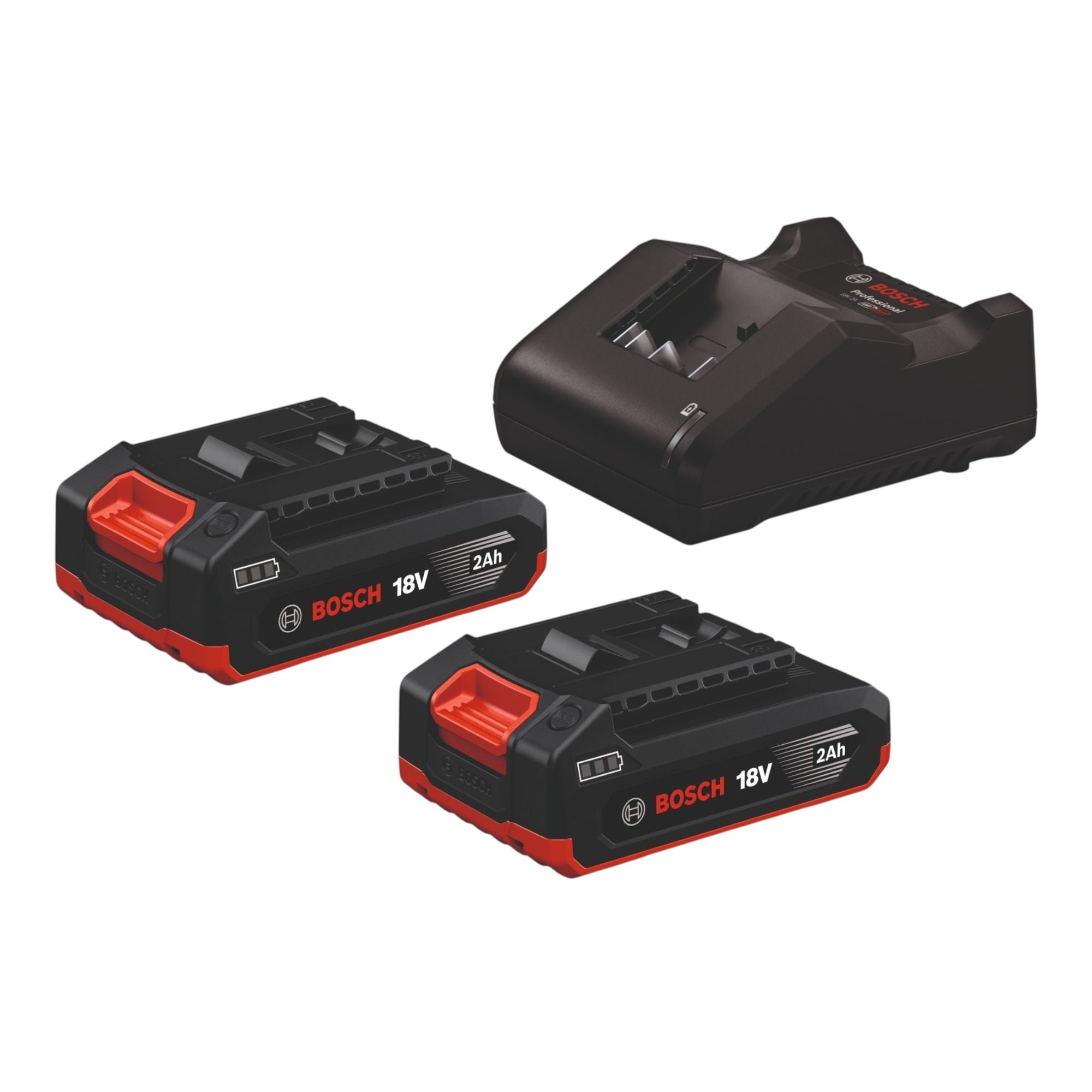 Bosch Starter Set GAL 18V 20 Ladegeraet 10 8 18 V 2 A 2x GBA 18V 20 Akku 2 0 Ah Li Ion 0 - toolbrothers