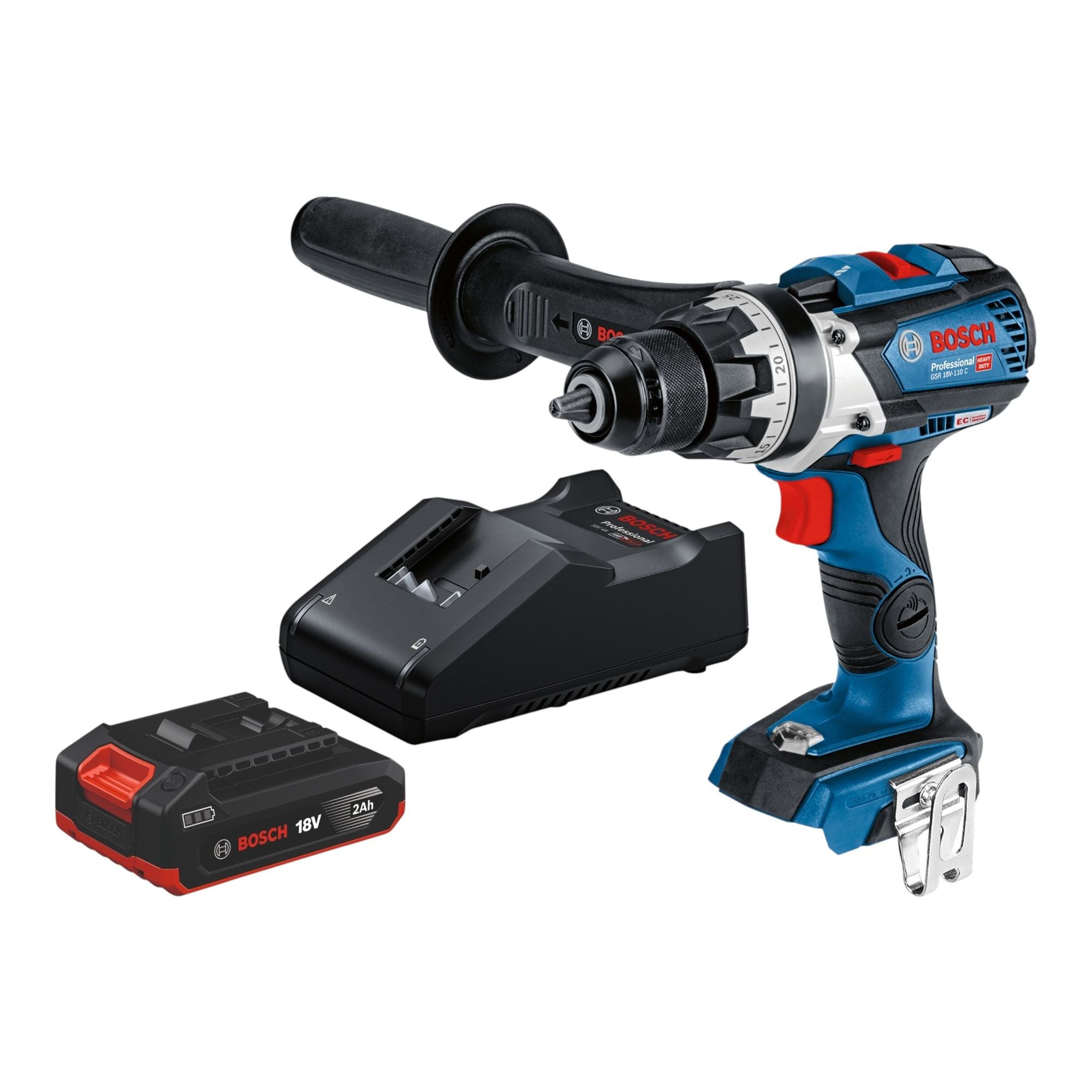 Bosch GSR 18V 110 C Professional Akku Bohrschrauber 18 V 110 Nm Brushless 1x Akku 2 0 Ah Ladegeraet 0 - toolbrothers