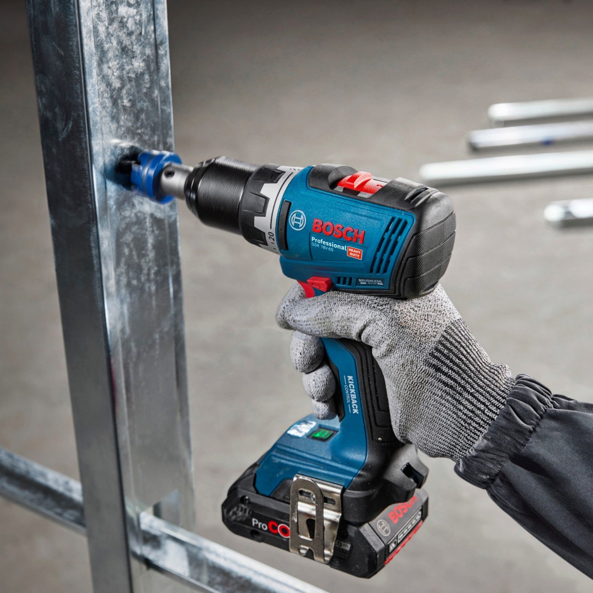 Bosch GSR 18V 65 Professional Akku Bohrschrauber 18 V 63 Nm Brushless 2x Akku 2 0 Ah Ladegeraet 4 - toolbrothers
