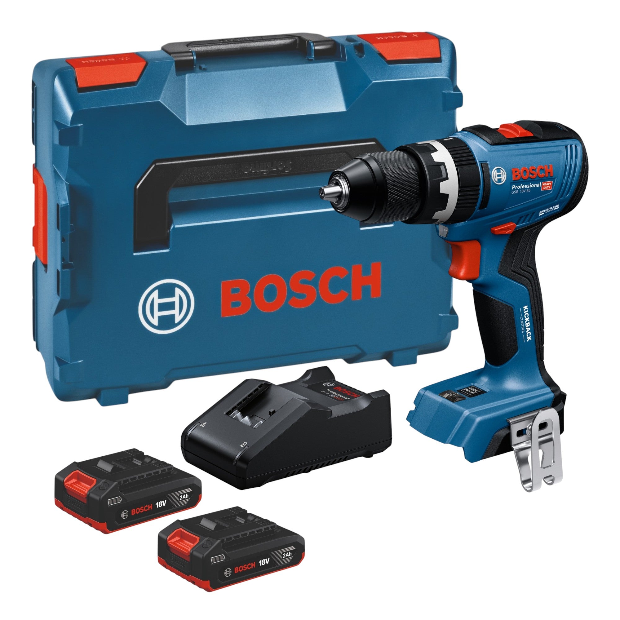 Bosch GSB 18V 65 Professional Akku Schlagbohrschrauber 18 V 65 Nm Brushless 2x Akku 2 0 Ah Ladegeraet L Boxx 0 - toolbrothers