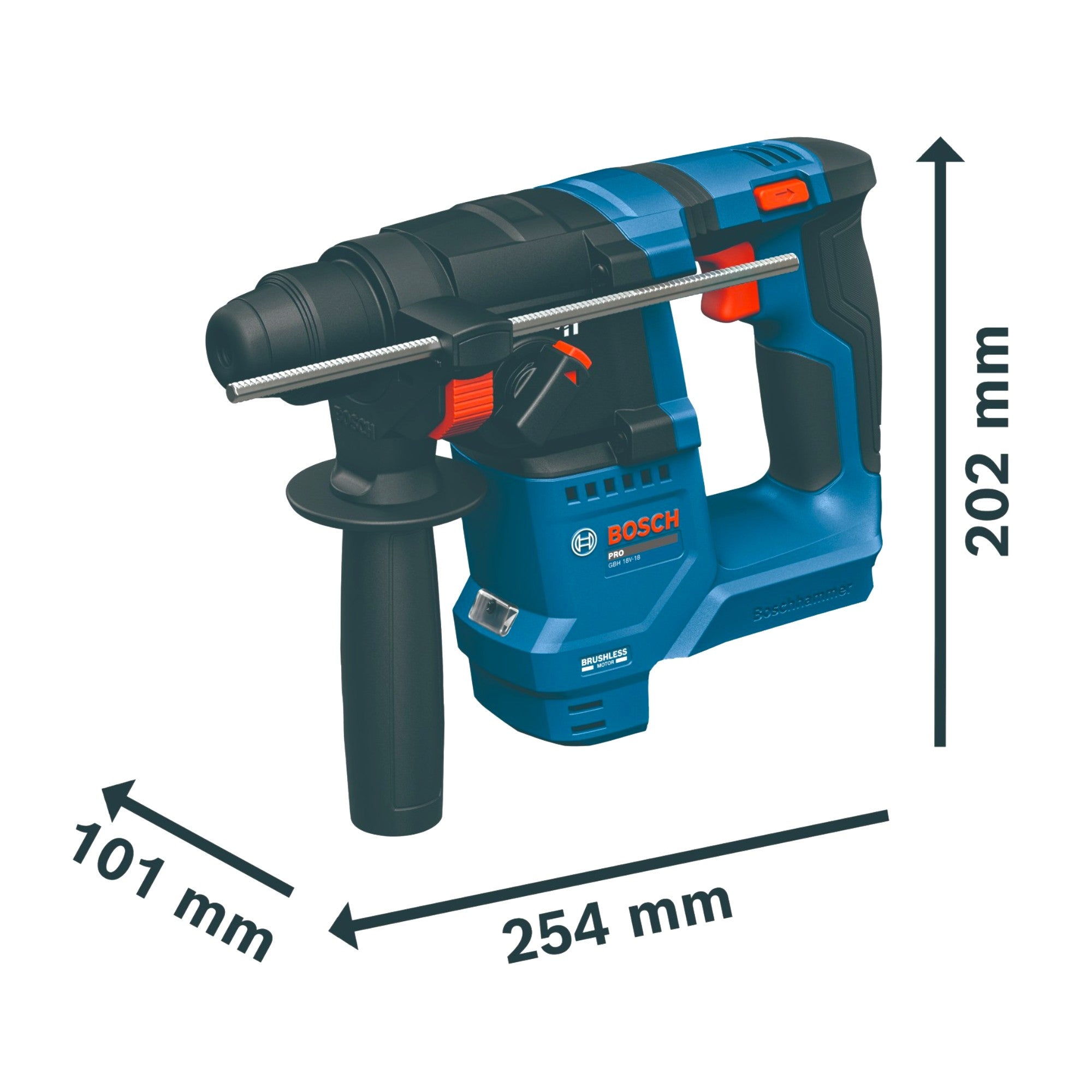 Bosch GBH 18V 18 Professional Akku Bohrhammer 18 V 1 5 J SDS plus Brushless 2x Akku 2 0 Ah Ladegeraet 1 - toolbrothers