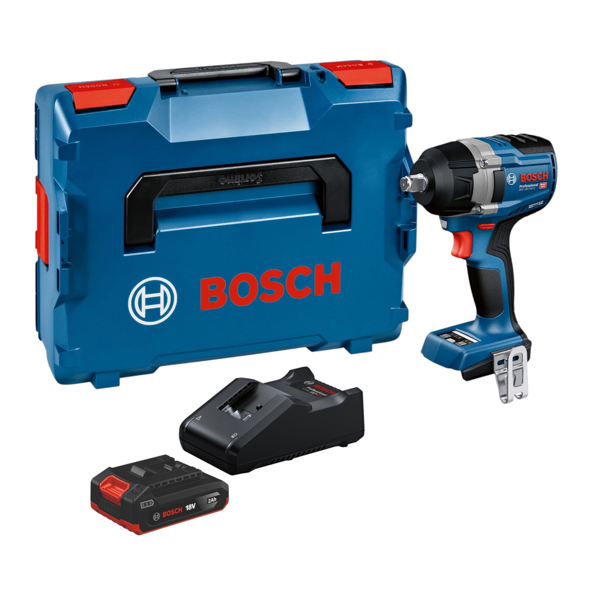Bosch GDS 18V 750 C Akku Schlagschrauber 18 V 750 Nm 1 2 Brushless 1x Akku 2 0 Ah Ladegeraet L Boxx 0 - toolbrothers