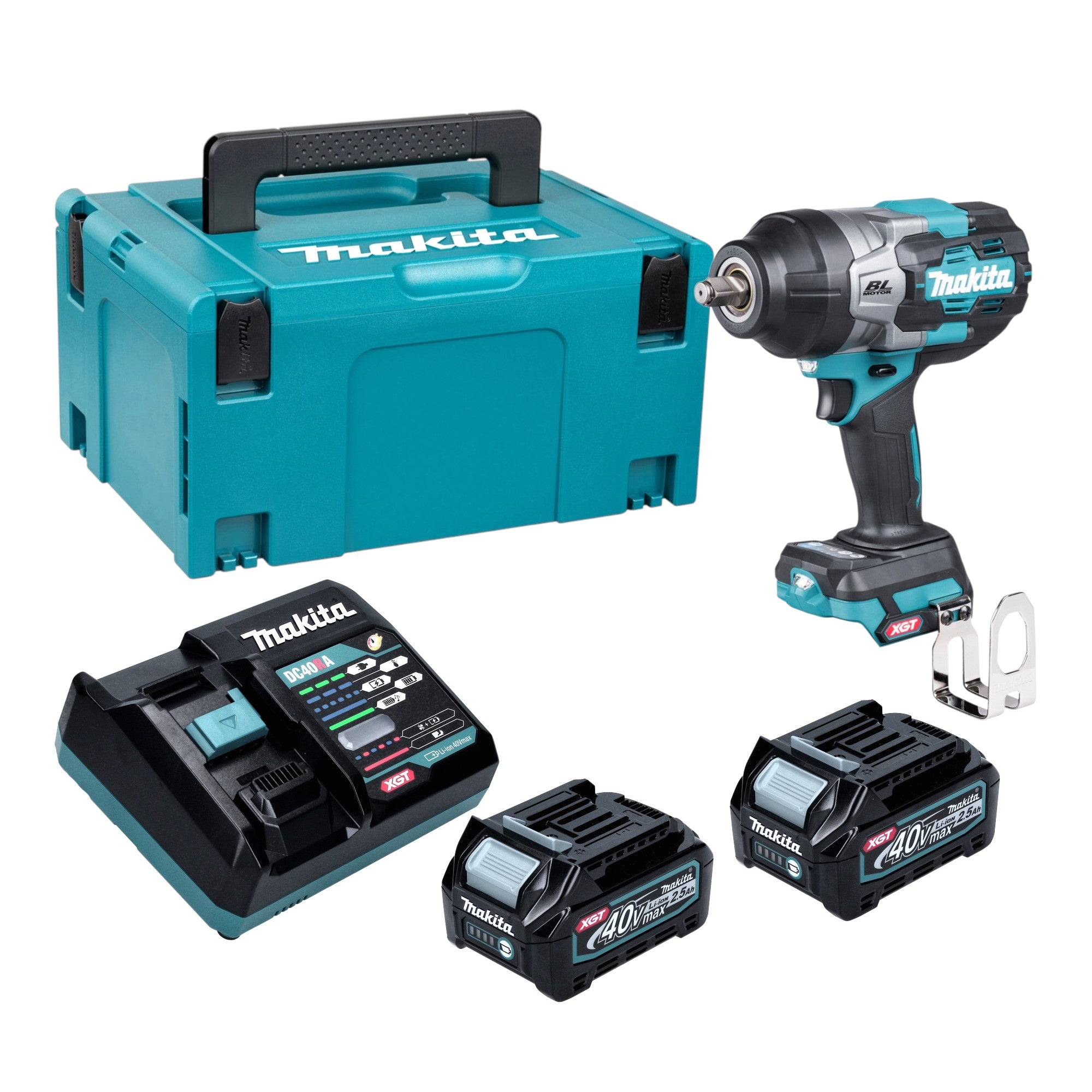 Makita TW 002 GD201 Akku Schlagschrauber 40 V max 2200 Nm 1 2 Brushless 2x Akku 2 5 Ah Ladegeraet Makpac 0 - toolbrothers