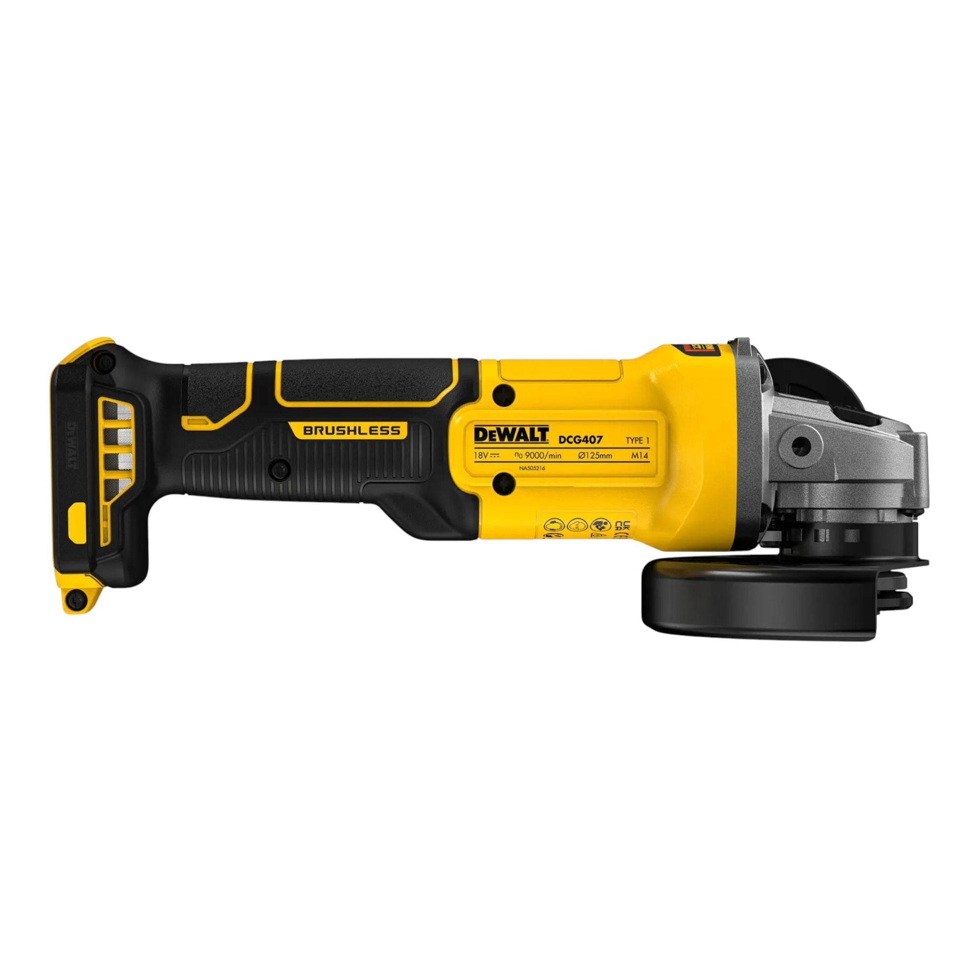 DeWalt DCG 407 NT Akku Winkelschleifer 18 V 125 mm Brushless 1x Powerstack Akku 5 0 Ah TSTAK ohne Ladegeraet 4 - toolbrothers