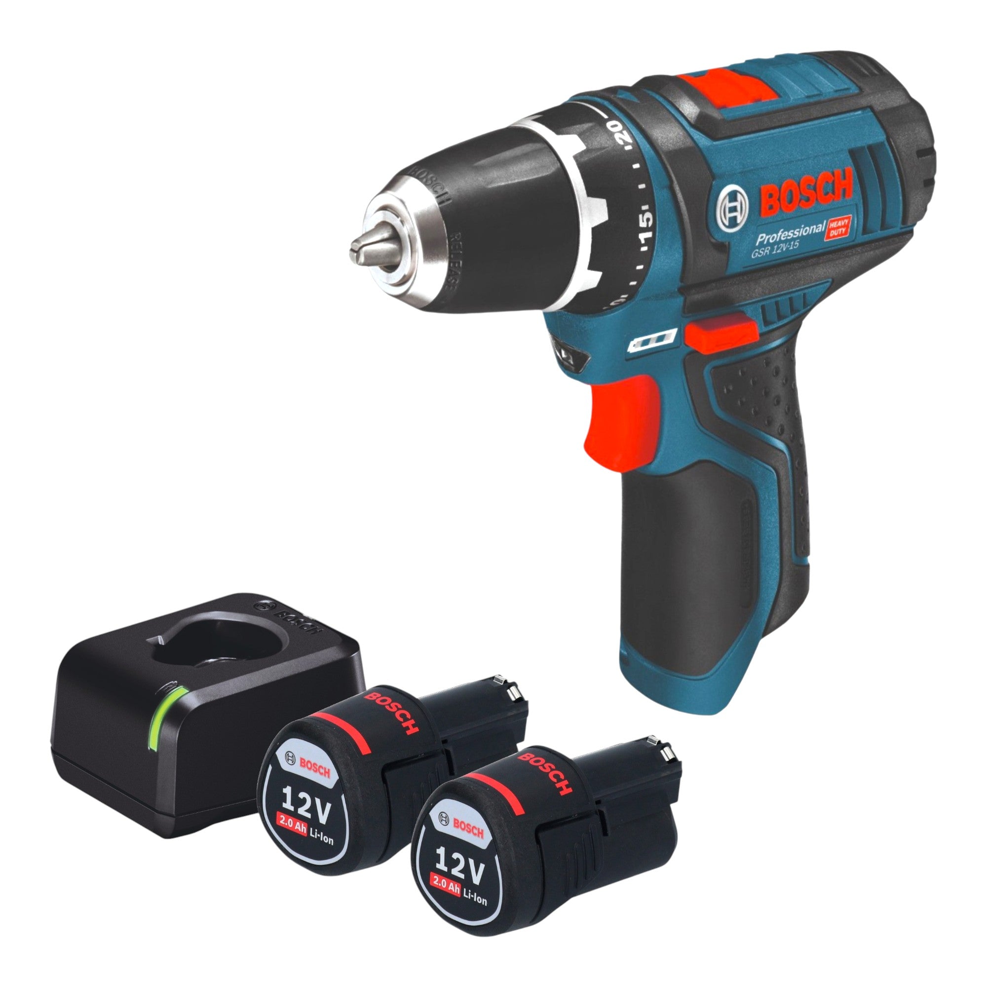 Bosch GSR 12V 15 Professional Akku Bohrschrauber 12 V 30 Nm 2x Akku 2 0 Ah Ladegeraet 0 - toolbrothers