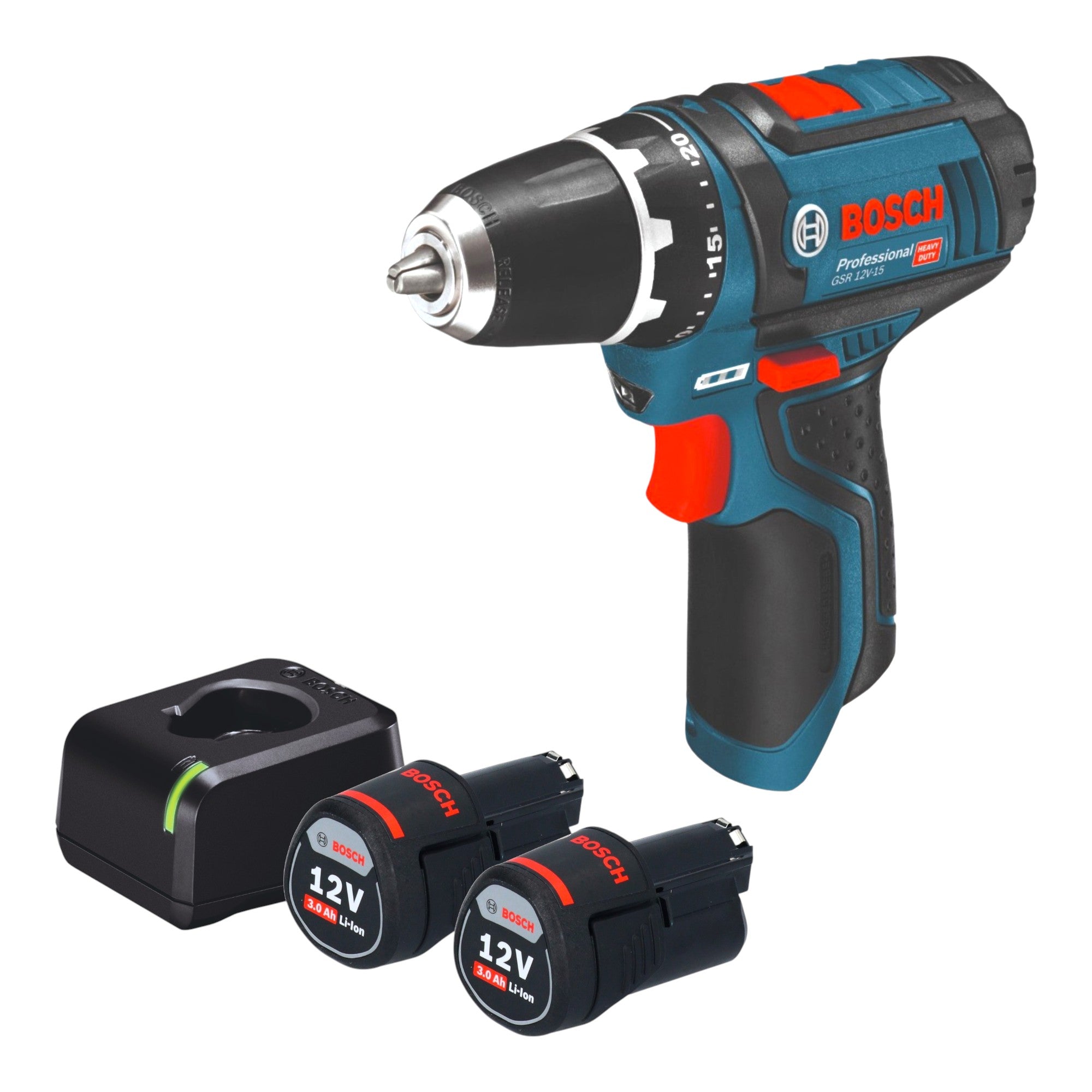 Bosch GSR 12V 15 Professional Akku Bohrschrauber 12 V 30 Nm 2x Akku 3 0 Ah Ladegeraet 0 - toolbrothers