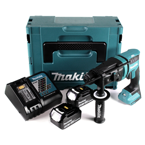 Makita DHR 182 RFJ Akku Bohrhammer 18V 1,7J SDS plus Brushless + 2x Akku 3,0Ah + Ladegerät + Makpac - Toolbrothers