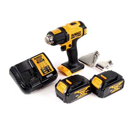 DeWalt DCE 530 M2 Akku Heißluftpistole 18V 530°C + 2x Akku 4,0Ah + 1x Lader + Flächen- und Reflektordüse - Toolbrothers