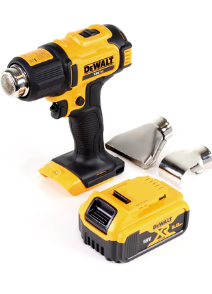 DeWalt DCE 530 N Akku Heißluftpistole 18V 530°C + 1x Akku 5,0Ah + Flächen- und Reflektordüse - ohne Ladegerät - Toolbrothers